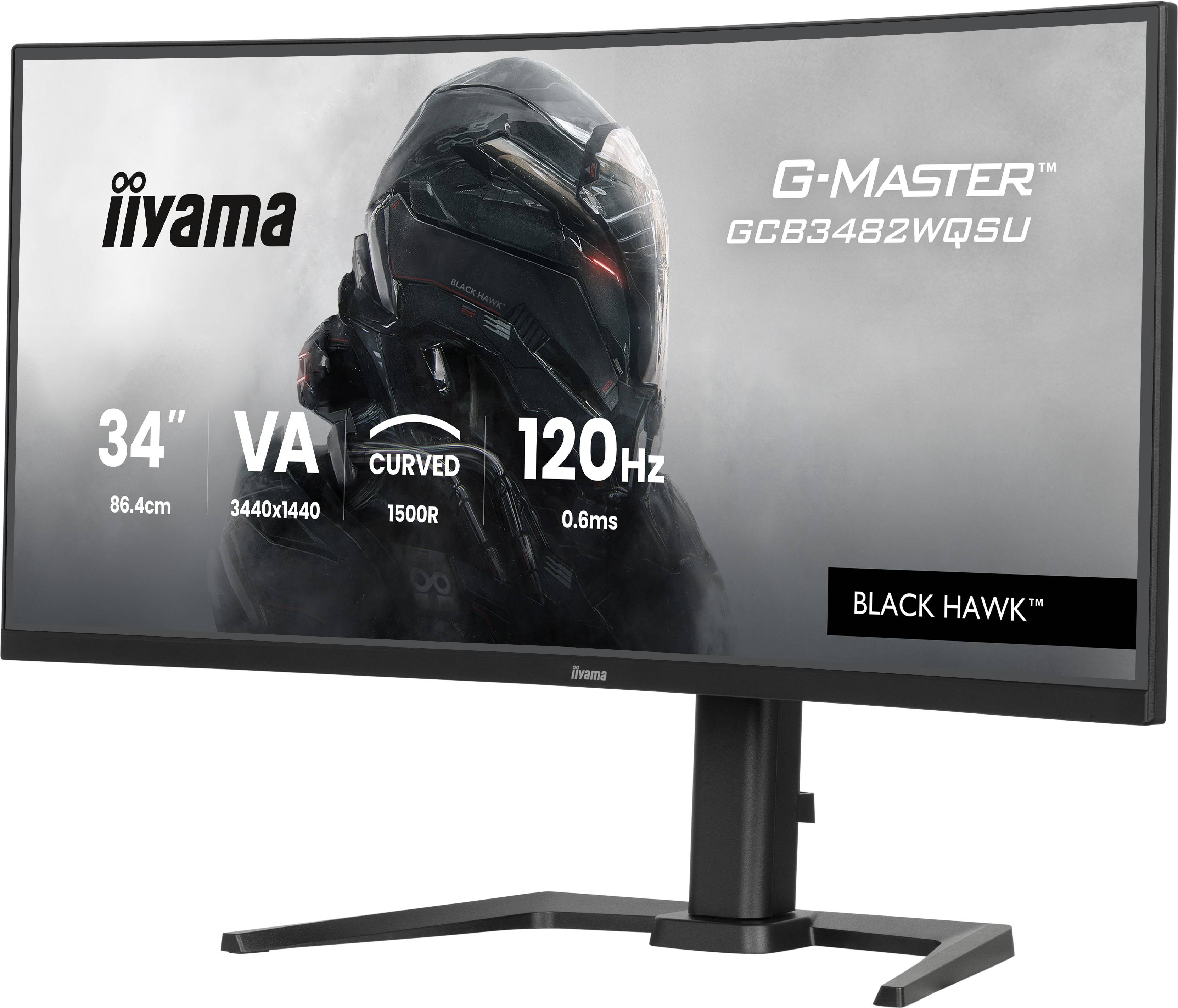 iiyama GCB3482WQSU-B1 computer monitor 86,4 cm (34") 1440 x 3440 Pixels UltraWide Quad HD LED Zwart