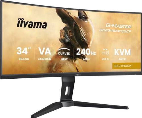 iiyama G-MASTER GCB3486WQSCP-B1 computer monitor 86,4 cm (34") 1440 x 3440 Pixels 4K Ultra HD Zwart