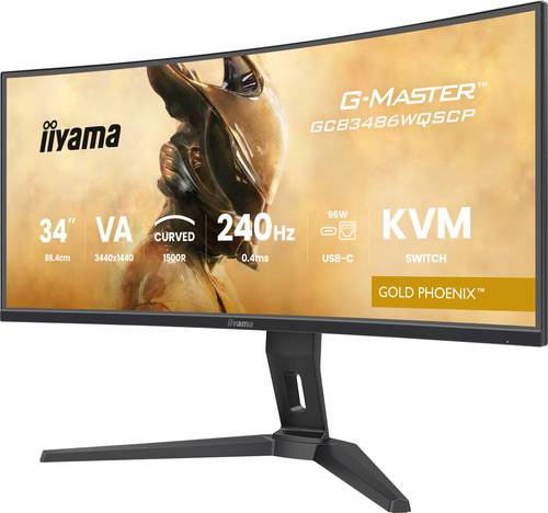 iiyama G-MASTER GCB3486WQSCP-B1 computer monitor 86,4 cm (34") 1440 x 3440 Pixels 4K Ultra HD Zwart