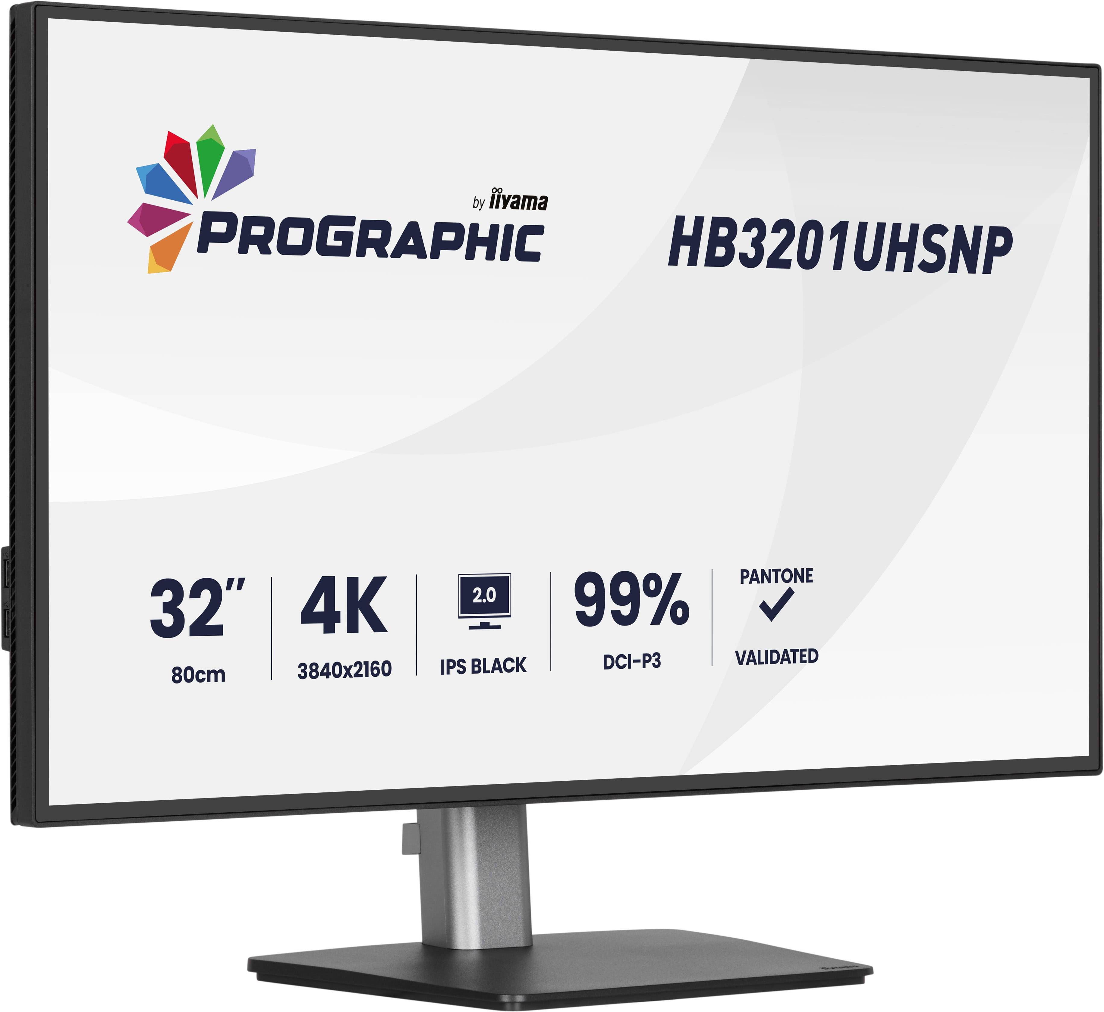iiyama ProGraphic HB3201UHSNP-B1 computer monitor 80 cm (31.5") 3840 x 2160 Pixels Zwart