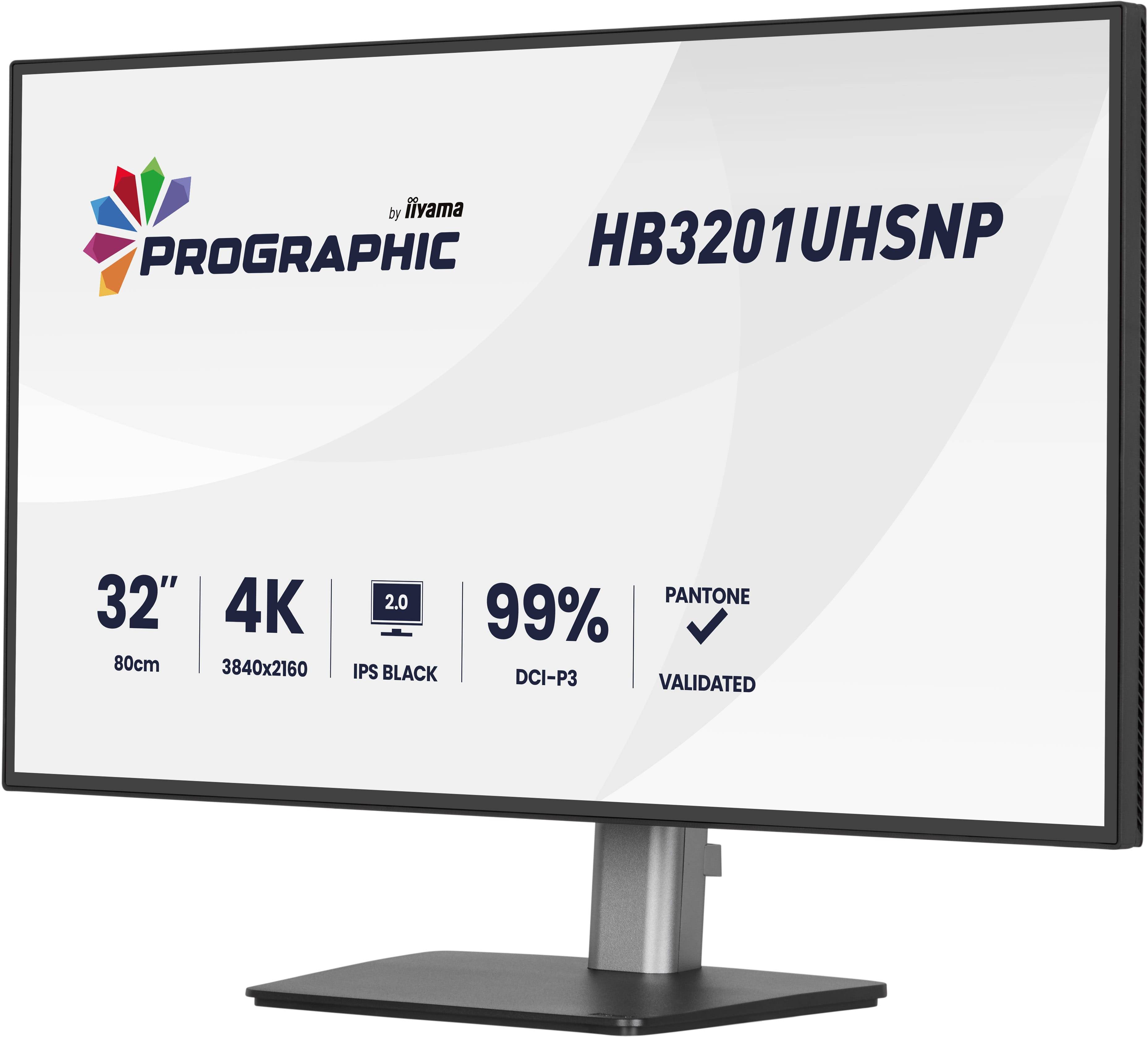 iiyama ProGraphic HB3201UHSNP-B1 computer monitor 80 cm (31.5") 3840 x 2160 Pixels Zwart
