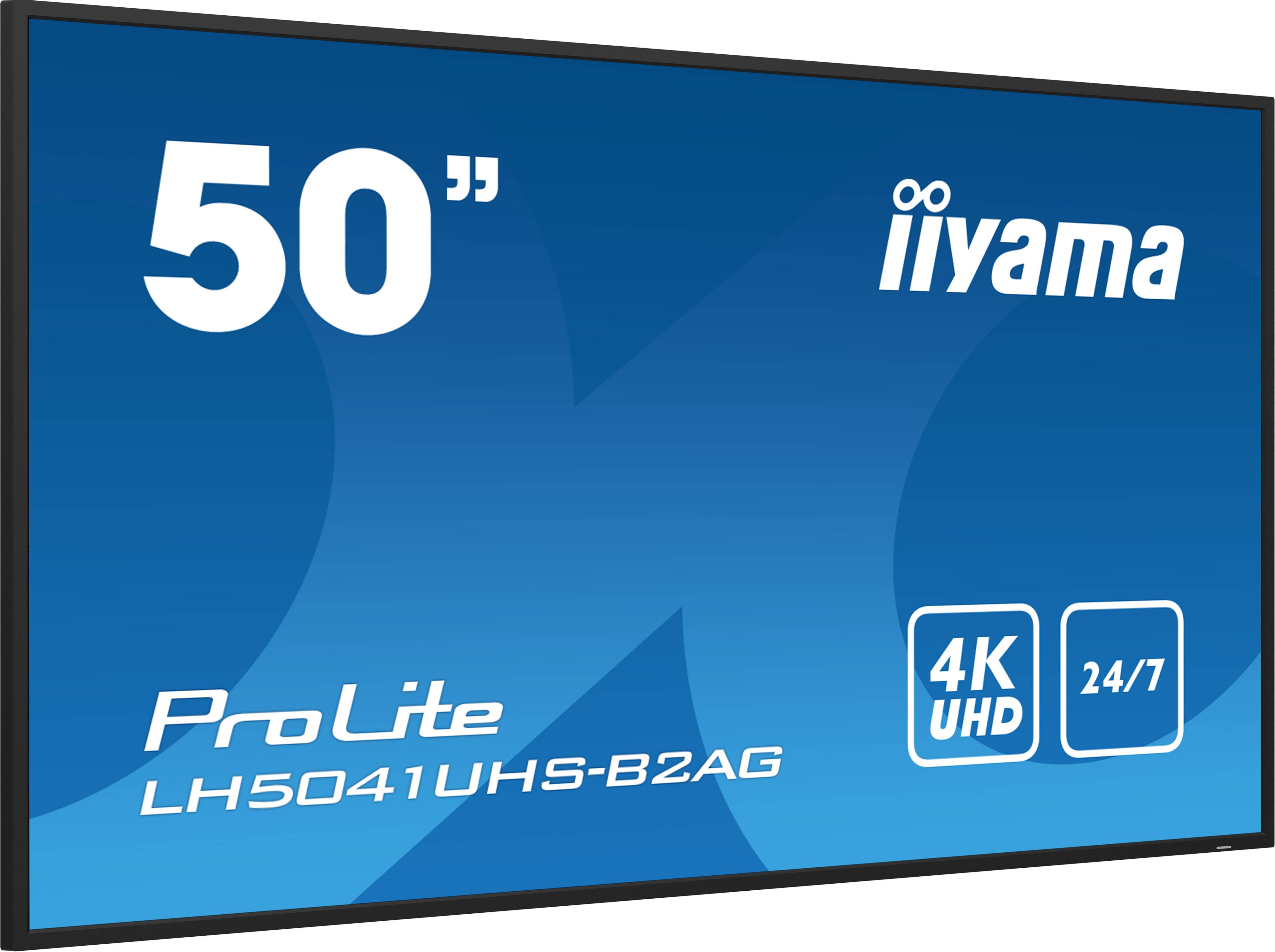 iiyama LH5041UHS-B2AG beeldkrant Digitale signage flatscreen 127 cm (50") LCD 500 cd/m² 4K Ultra HD Zwart 24/7
