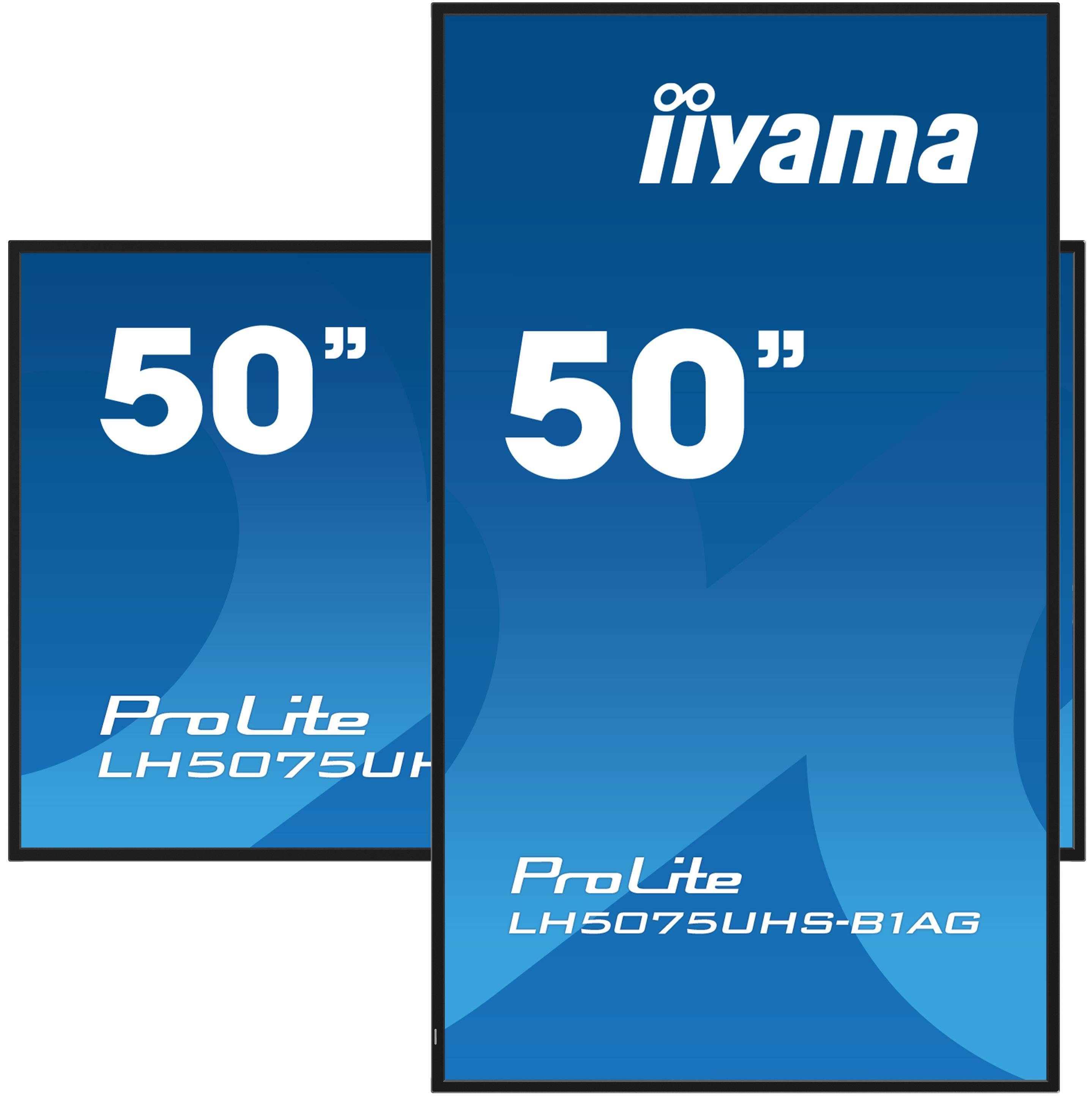 iiyama LH5075UHS-B1AG beeldkrant Digitale signage flatscreen 125,7 cm (49.5") LCD Wifi 500 cd/m² 4K Ultra HD Zwart Type processor Android 11 24/7