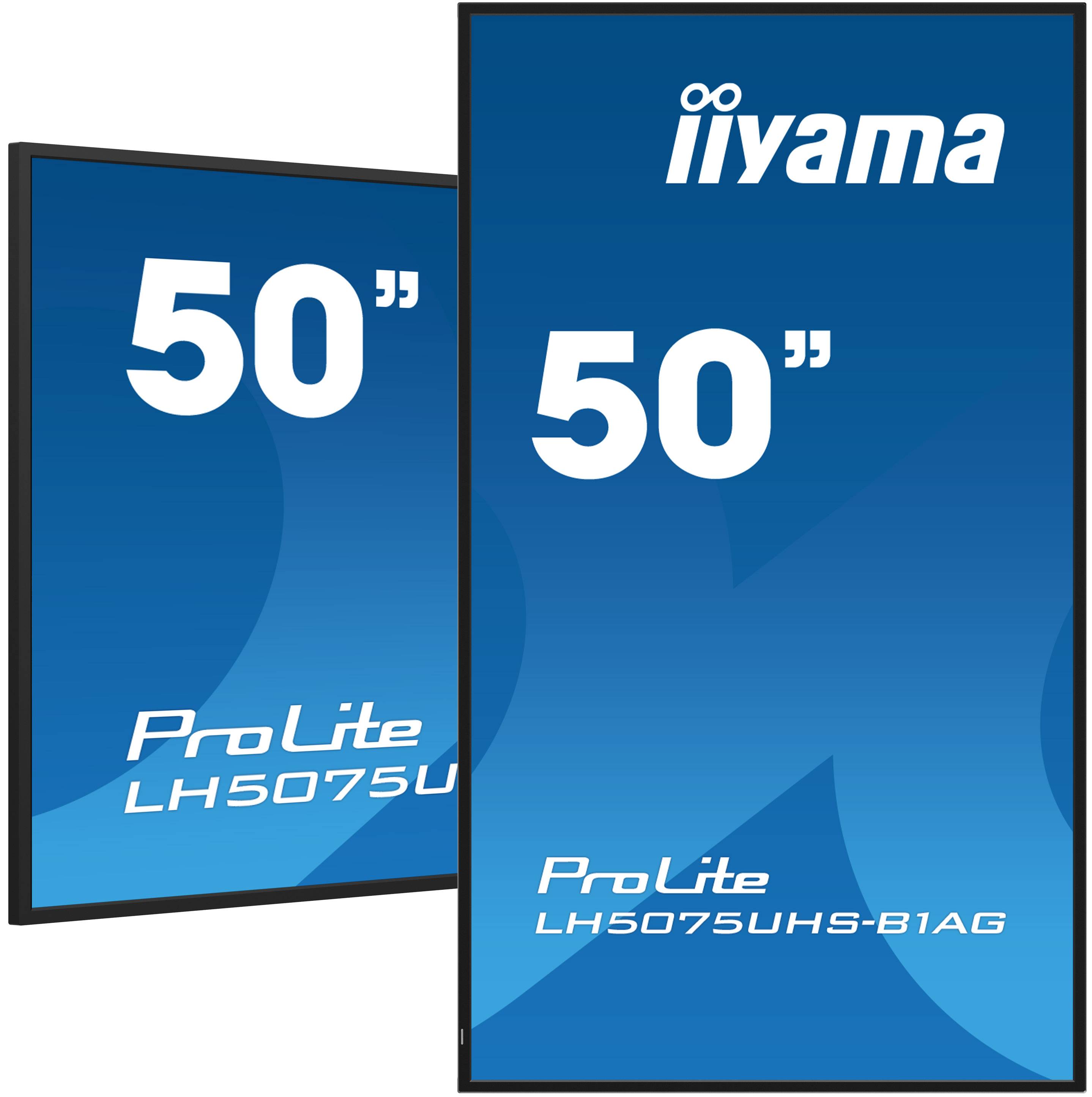 iiyama LH5075UHS-B1AG beeldkrant Digitale signage flatscreen 125,7 cm (49.5") LCD Wifi 500 cd/m² 4K Ultra HD Zwart Type processor Android 11 24/7