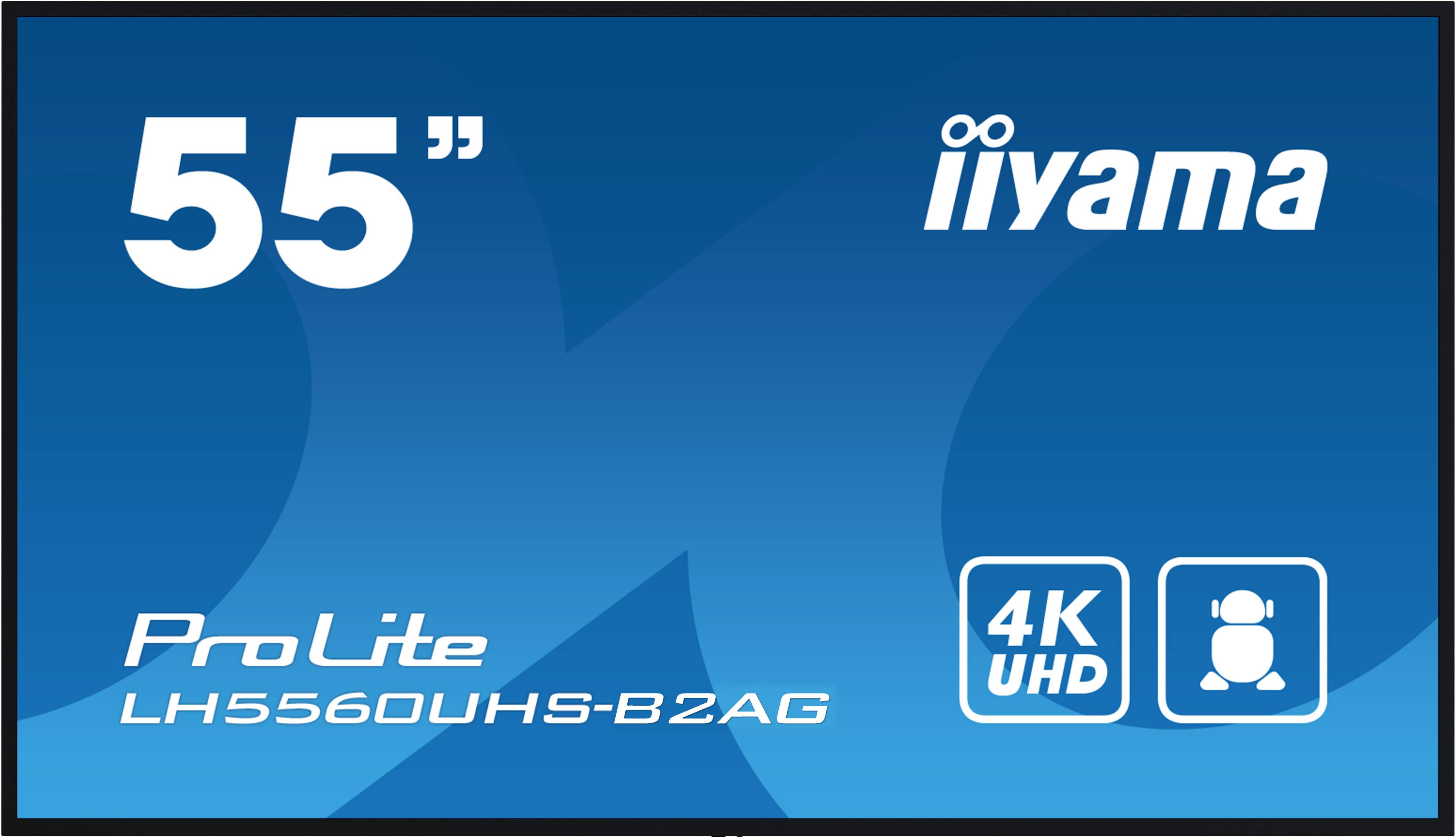 iiyama LH5560UHS-B2AG beeldkrant Digitaal A-kaart 139,7 cm (55") LED Wifi 500 cd/m² 4K Ultra HD Zwart Type processor Android 11 24/7