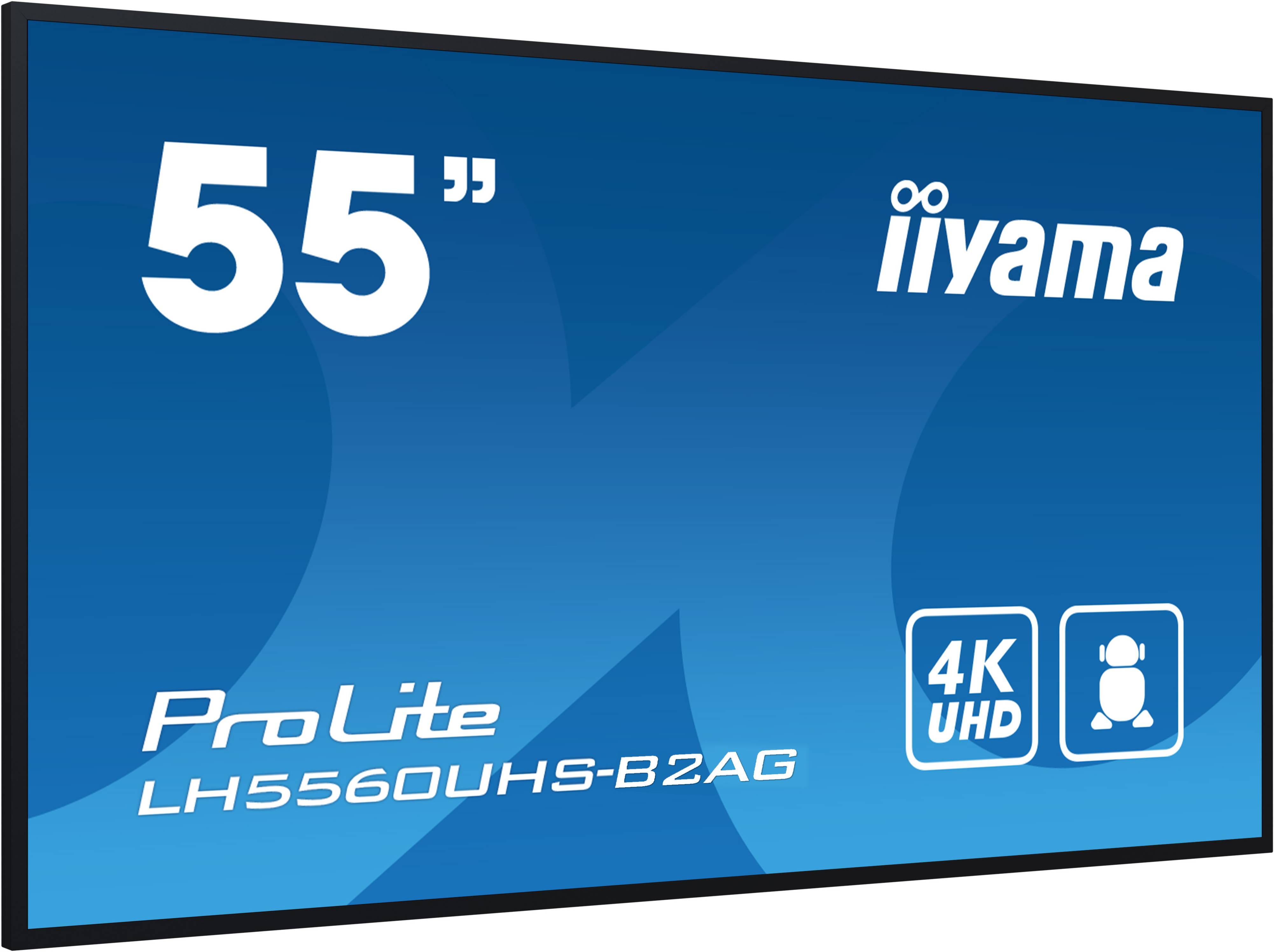 iiyama LH5560UHS-B2AG beeldkrant Digitaal A-kaart 139,7 cm (55") LED Wifi 500 cd/m² 4K Ultra HD Zwart Type processor Android 11 24/7