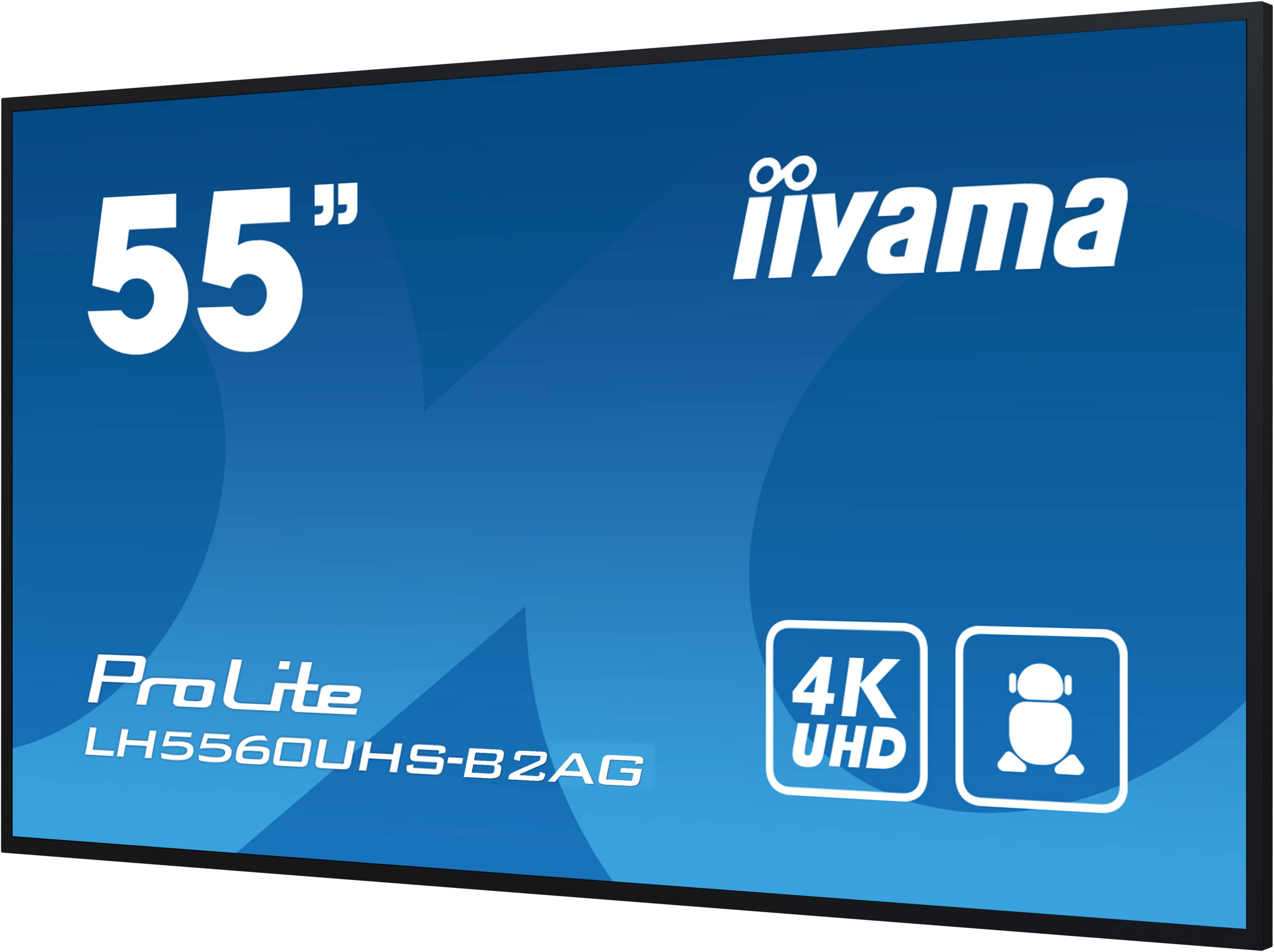 iiyama LH5560UHS-B2AG beeldkrant Digitaal A-kaart 139,7 cm (55") LED Wifi 500 cd/m² 4K Ultra HD Zwart Type processor Android 11 24/7