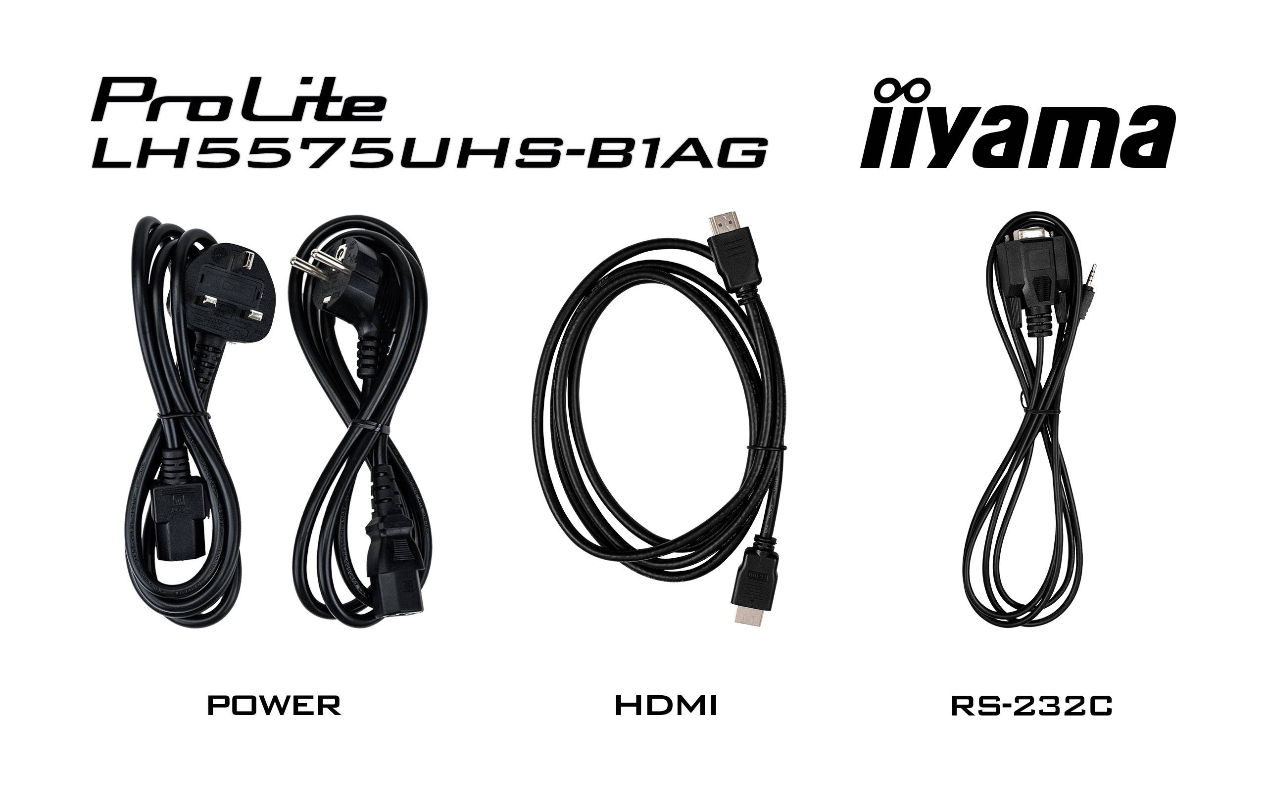 iiyama LH5575UHS-B1AG beeldkrant Digitale signage flatscreen 138,7 cm (54.6") LCD Wifi 500 cd/m² 4K Ultra HD Zwart Type processor Android 11 24/7