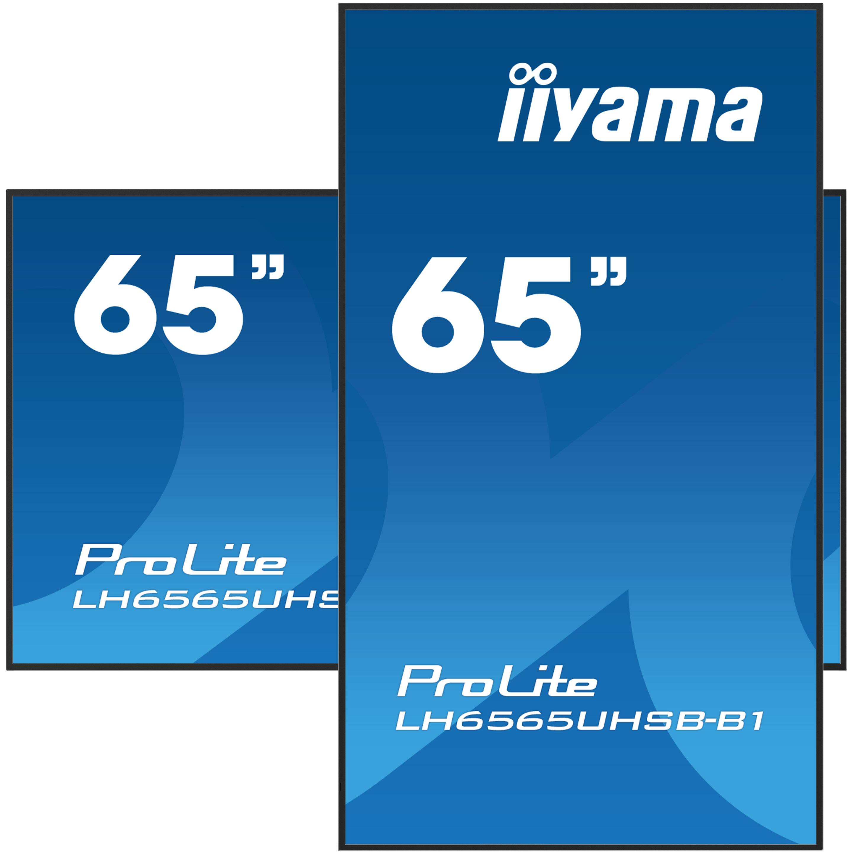 iiyama ProLite Digitale signage flatscreen 163,8 cm (64.5") LCD Wifi 500 cd/m² 4K Ultra HD Zwart Type processor Android 11 24/7