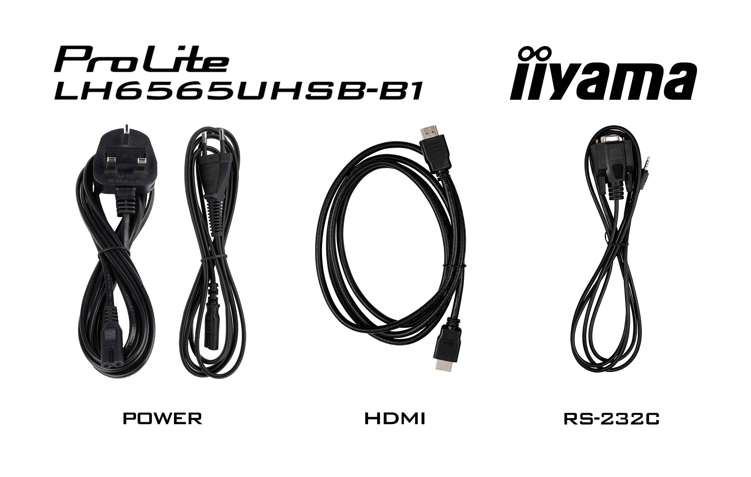 iiyama ProLite Digitale signage flatscreen 163,8 cm (64.5") LCD Wifi 500 cd/m² 4K Ultra HD Zwart Type processor Android 11 24/7
