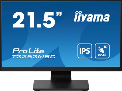 iiyama ProLite T2252MSC-B2 computer monitor 54,6 cm (21.5") 1920 x 1080 Pixels Full HD LCD Touchscreen Zwart