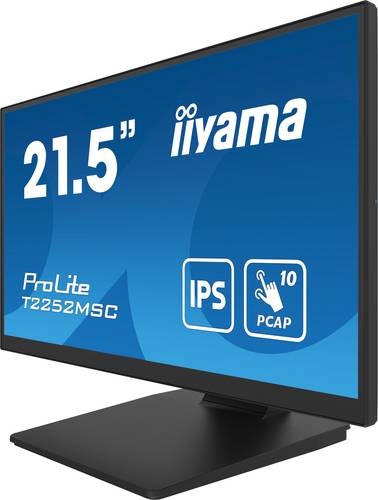 iiyama ProLite T2252MSC-B2 computer monitor 54,6 cm (21.5") 1920 x 1080 Pixels Full HD LCD Touchscreen Zwart