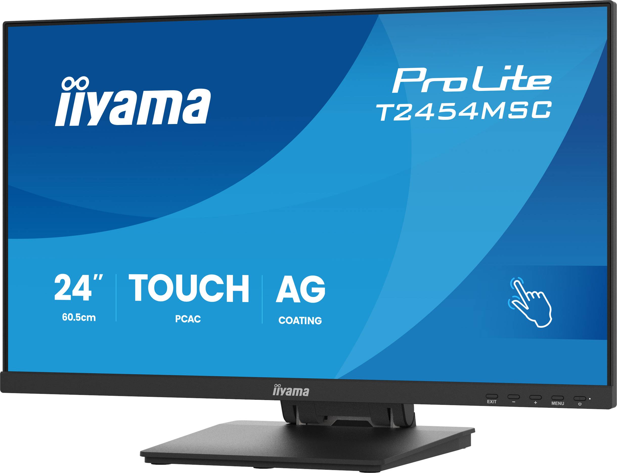 iiyama ProLite T2454MSC-B3AG computer monitor 60,5 cm (23.8") 1920 x 1080 Pixels Full HD LED Touchscreen Multi-gebruiker Zwart