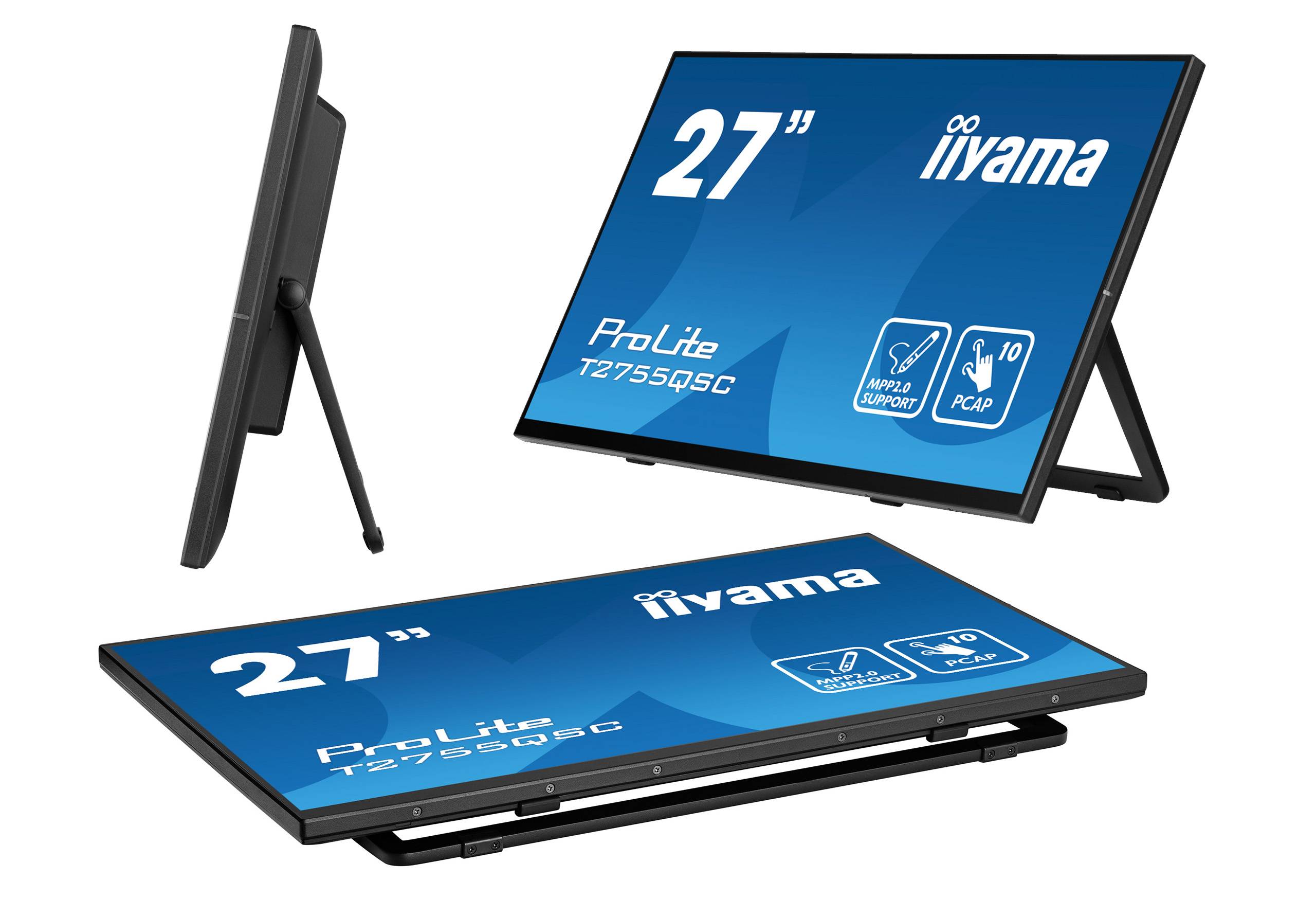 iiyama ProLite T2755QSC-B1 computer monitor 68,6 cm (27") 2560 x 1440 Pixels Quad HD LCD Touchscreen Zwart