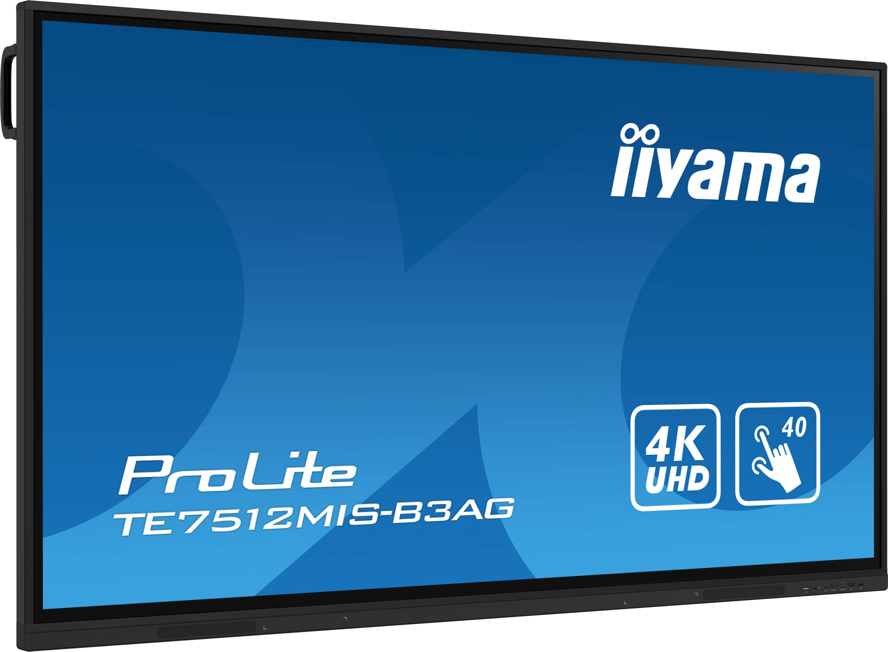 iiyama TE7512MIS-B3AG beeldkrant Kiosk-ontwerp 190,5 cm (75") LCD Wifi 400 cd/m² 4K Ultra HD Zwart Touchscreen Type processor Android 11 24/7
