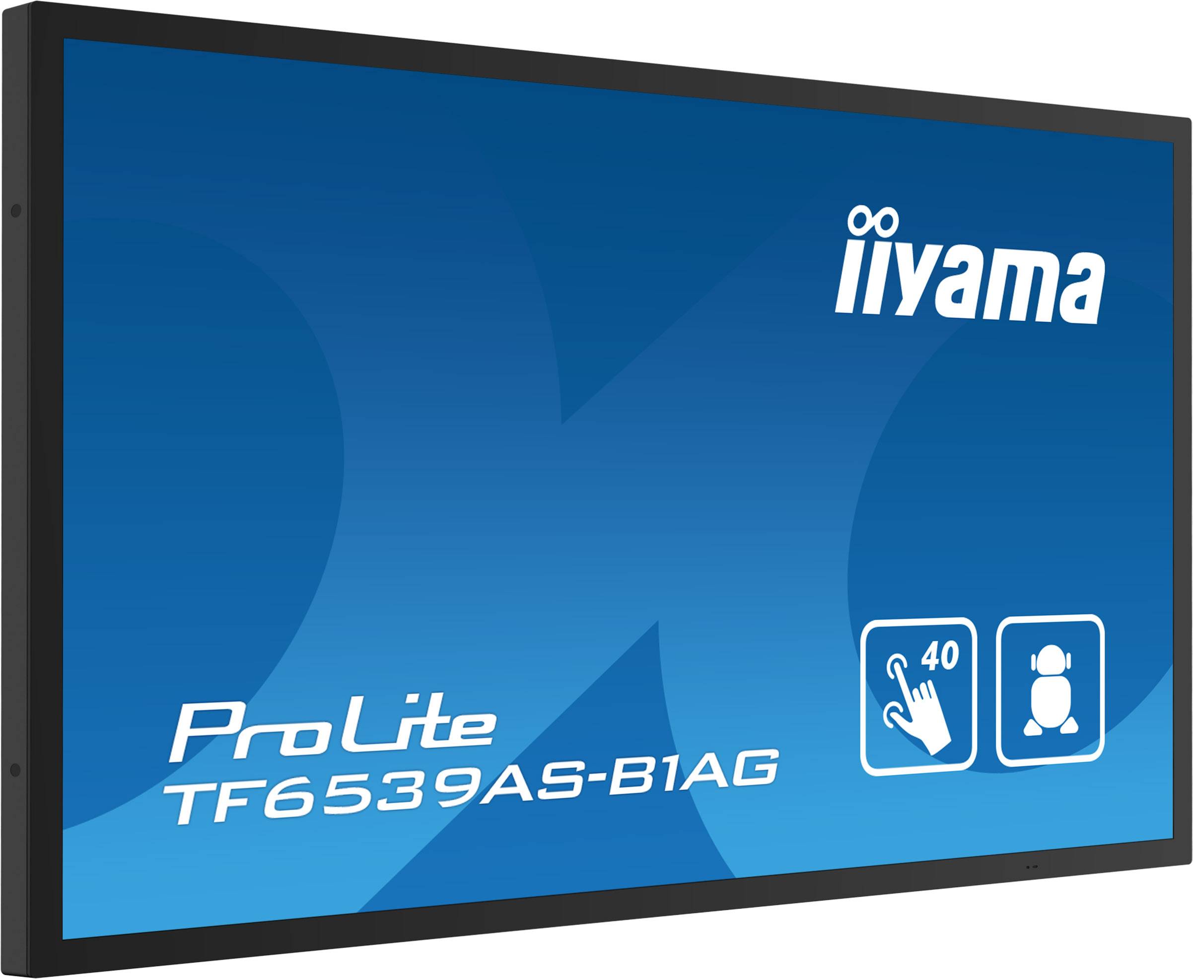 iiyama TF6539AS-B1AG beeldkrant Digitale signage flatscreen 163,8 cm (64.5") LED 500 cd/m² 4K Ultra HD Zwart Touchscreen Type processor Android 24/7