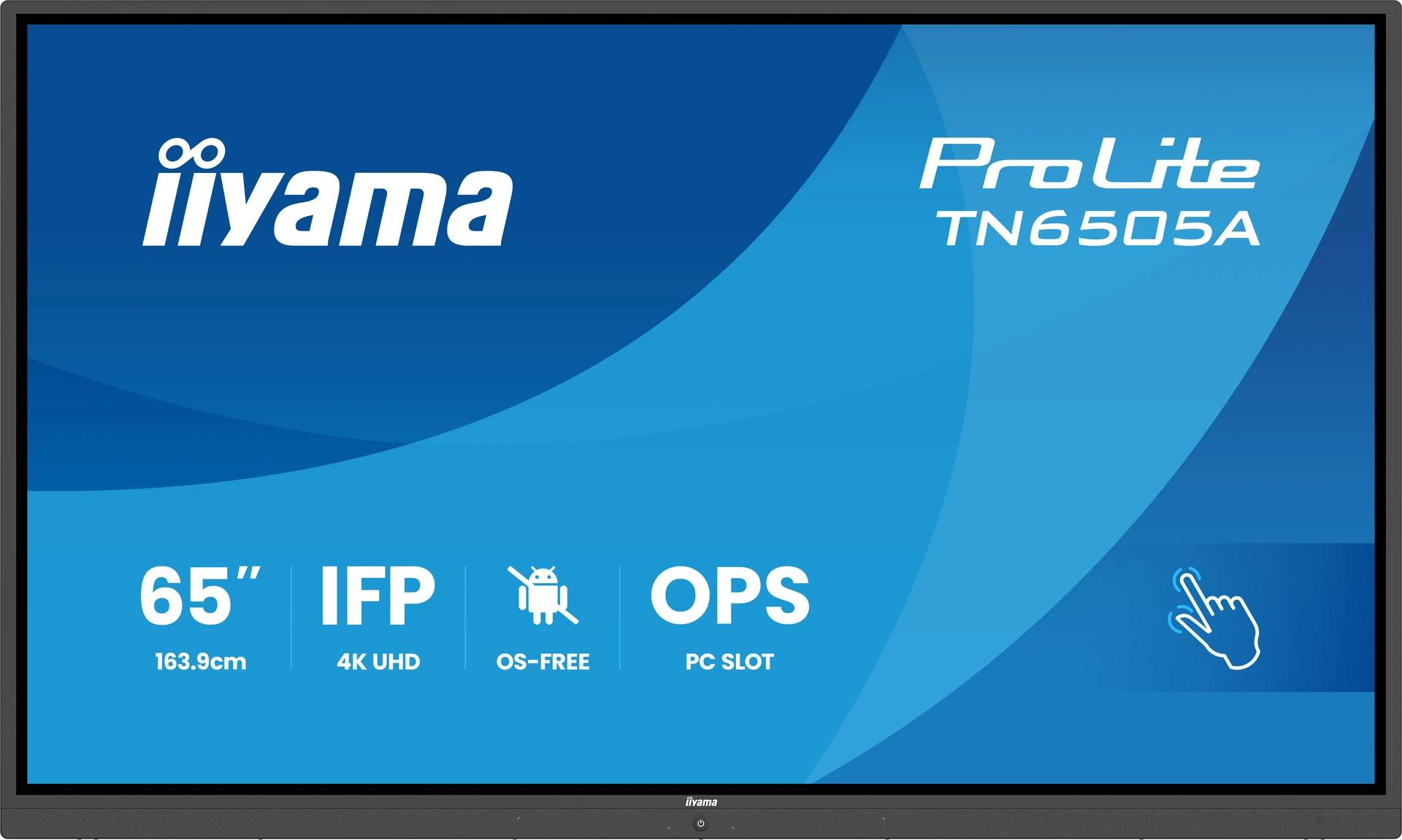 iiyama TN6505A-B1AG beeldkrant Interactief flatscreen 163,8 cm (64.5") 500 cd/m² 4K Ultra HD Zwart Touchscreen