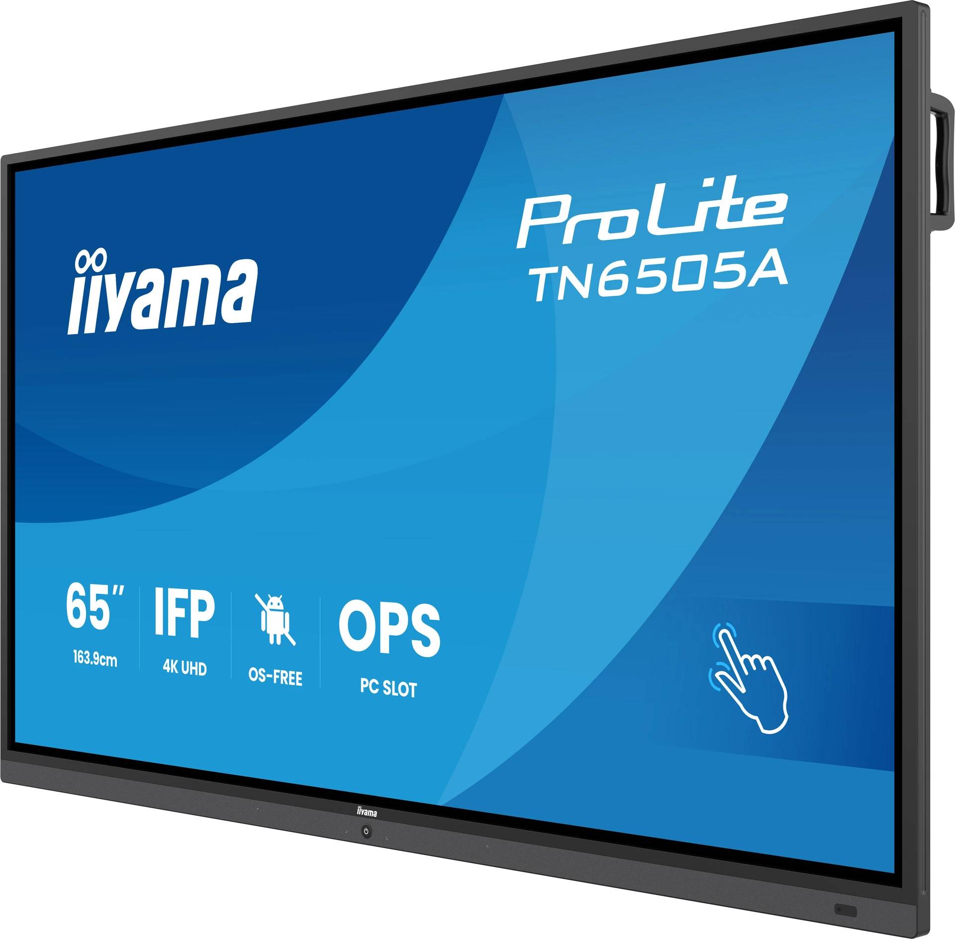 iiyama TN6505A-B1AG beeldkrant Interactief flatscreen 163,8 cm (64.5") 500 cd/m² 4K Ultra HD Zwart Touchscreen