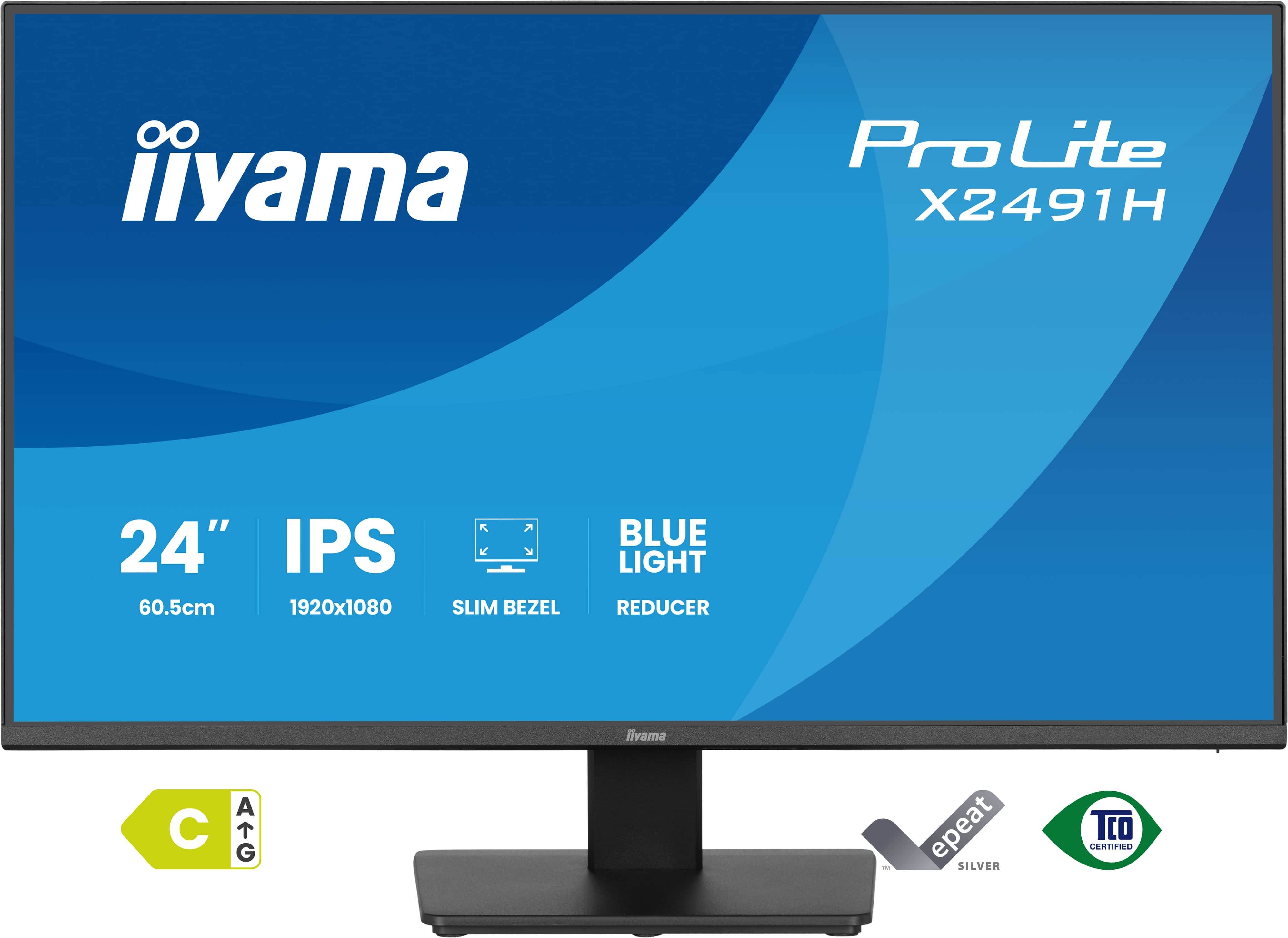 iiyama ProLite X2491H-B1 computer monitor 60,5 cm (23.8") 1920 x 1080 Pixels Full HD LCD Zwart