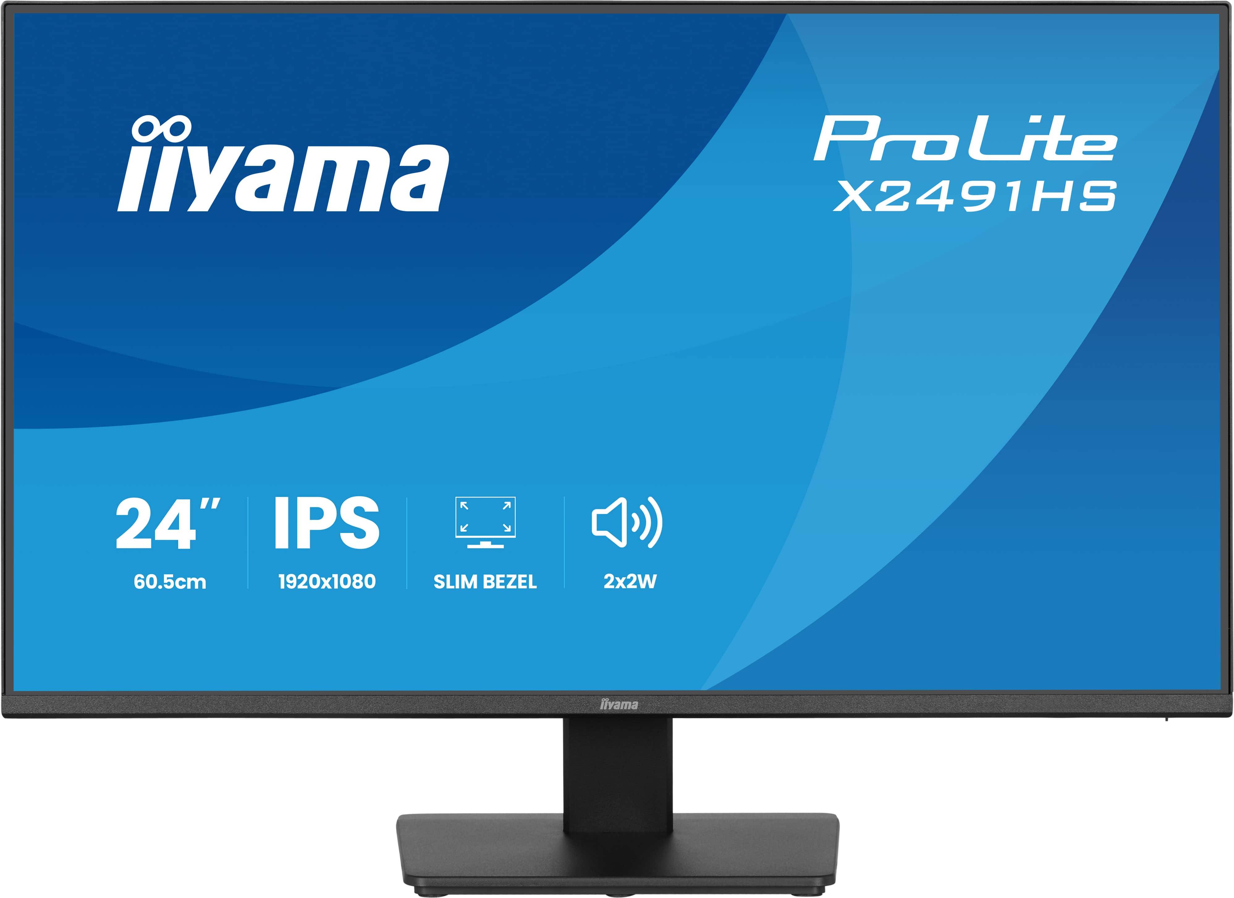iiyama ProLite X2491HS-B1 computer monitor 60,5 cm (23.8") 1920 x 1080 Pixels Full HD LCD Zwart