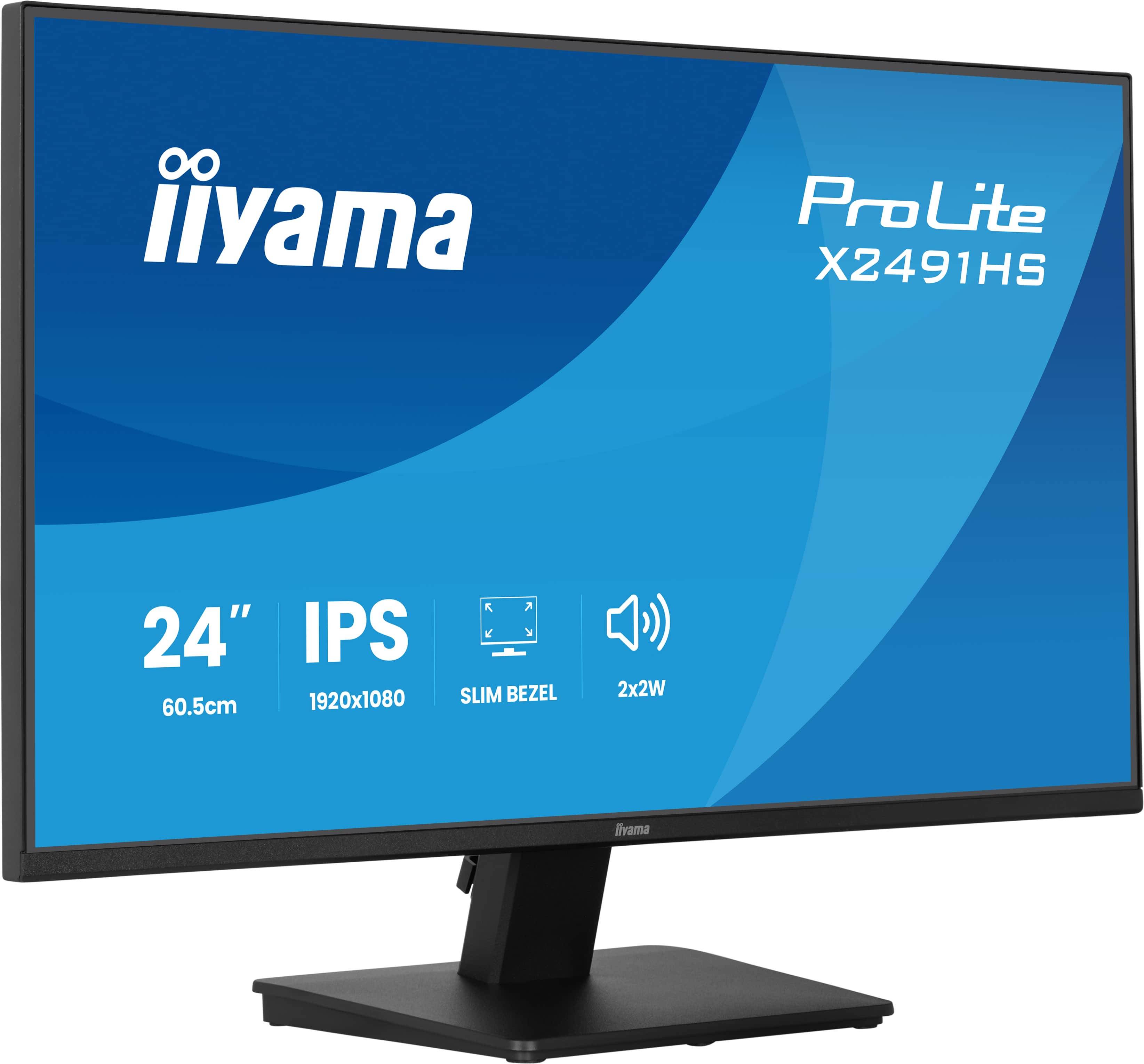 iiyama ProLite X2491HS-B1 computer monitor 60,5 cm (23.8") 1920 x 1080 Pixels Full HD LCD Zwart