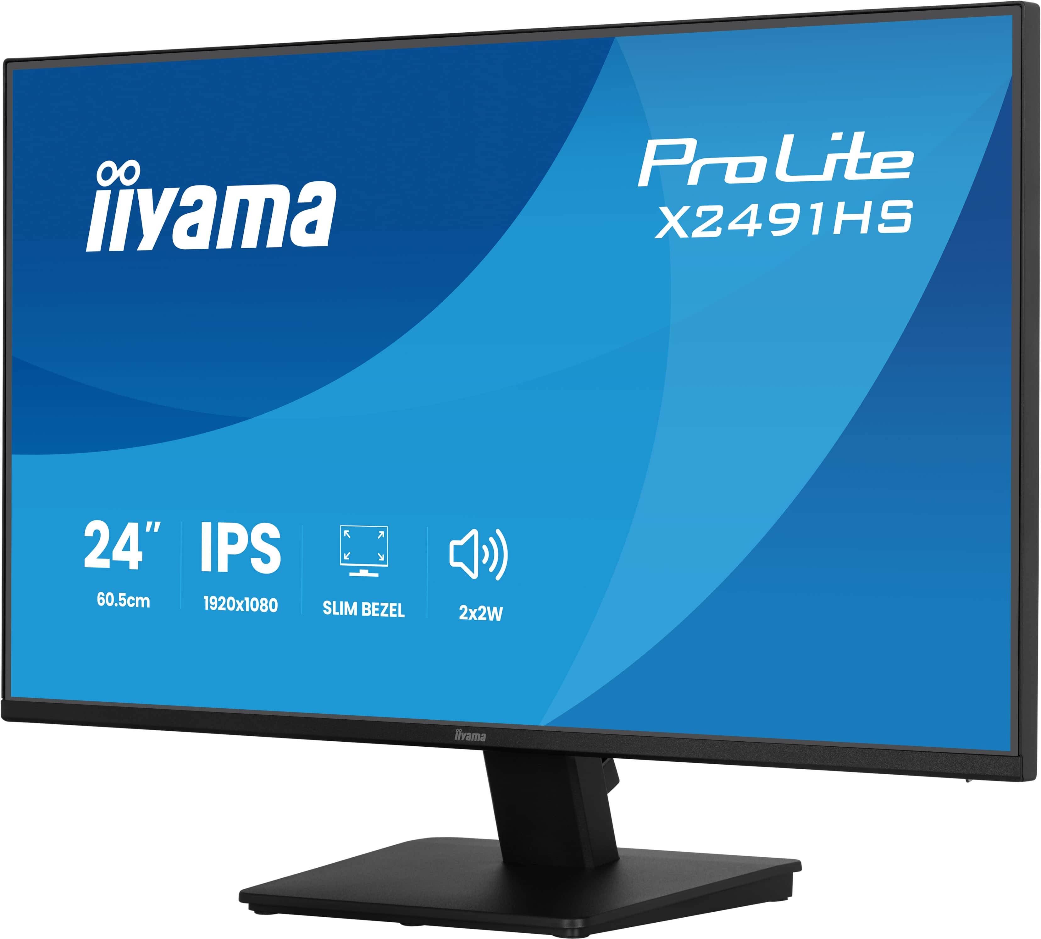 iiyama ProLite X2491HS-B1 computer monitor 60,5 cm (23.8") 1920 x 1080 Pixels Full HD LCD Zwart