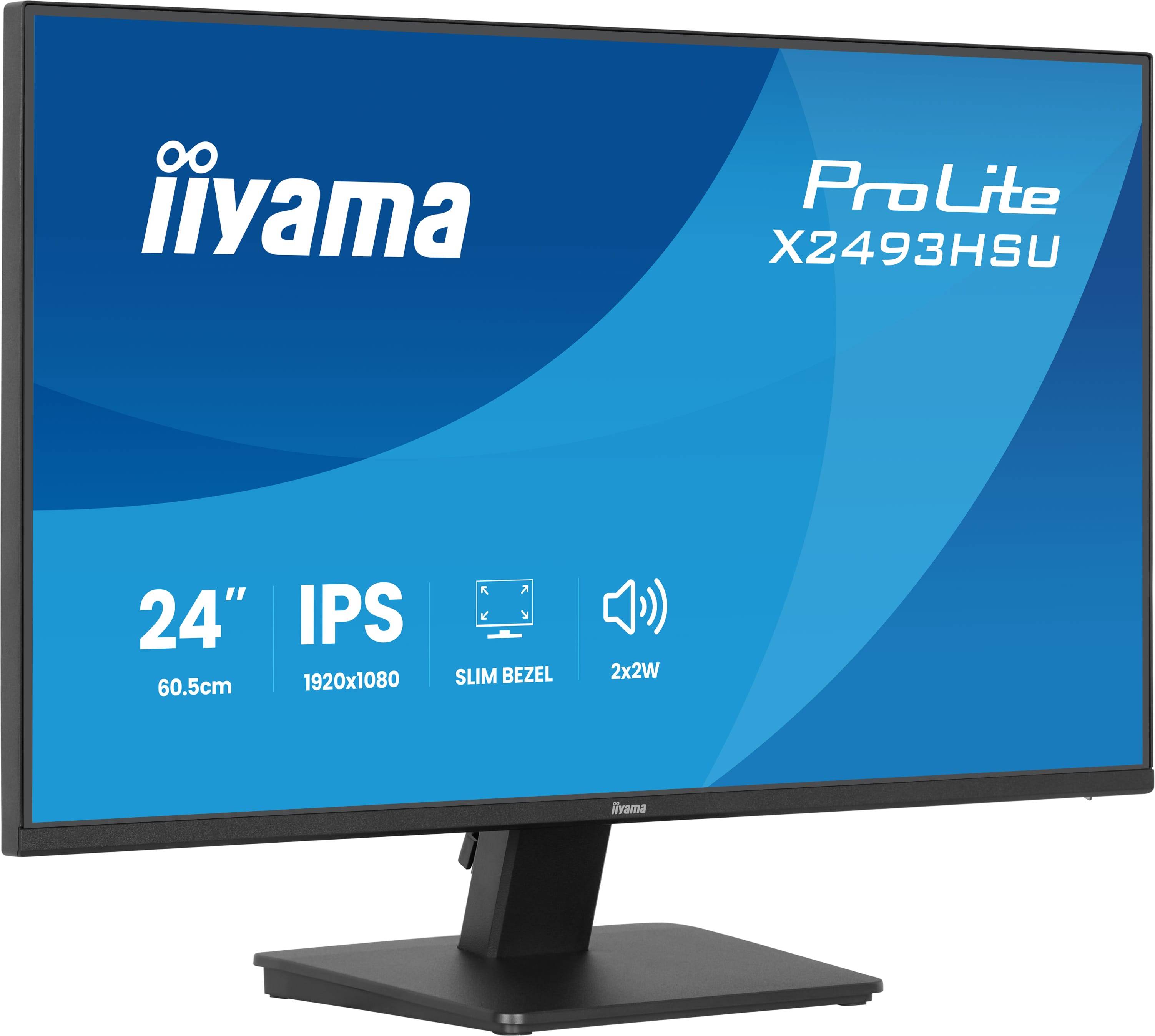iiyama ProLite X2493HSU-B1 computer monitor 60,5 cm (23.8") 1920 x 1080 Pixels Full HD Zwart