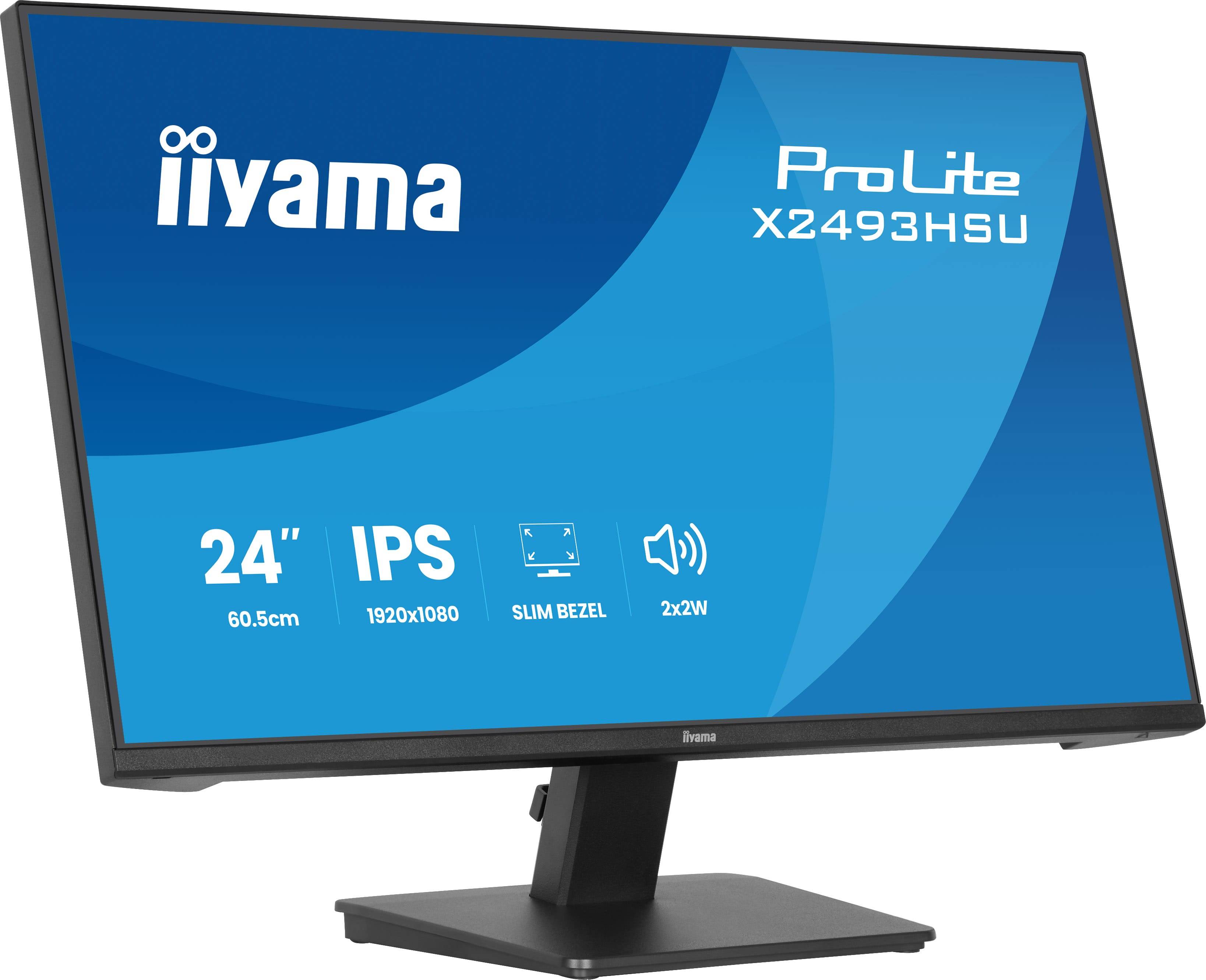 iiyama ProLite X2493HSU-B1 computer monitor 60,5 cm (23.8") 1920 x 1080 Pixels Full HD Zwart