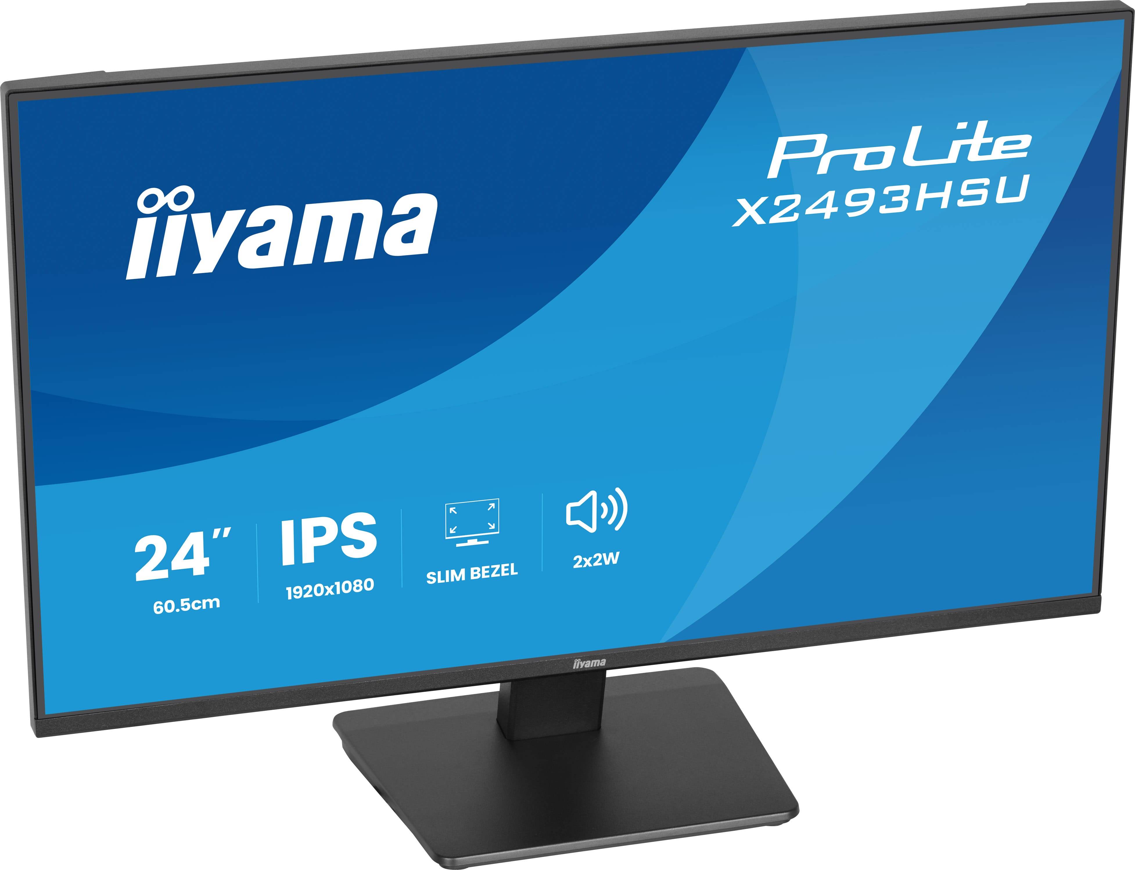 iiyama ProLite X2493HSU-B1 computer monitor 60,5 cm (23.8") 1920 x 1080 Pixels Full HD Zwart