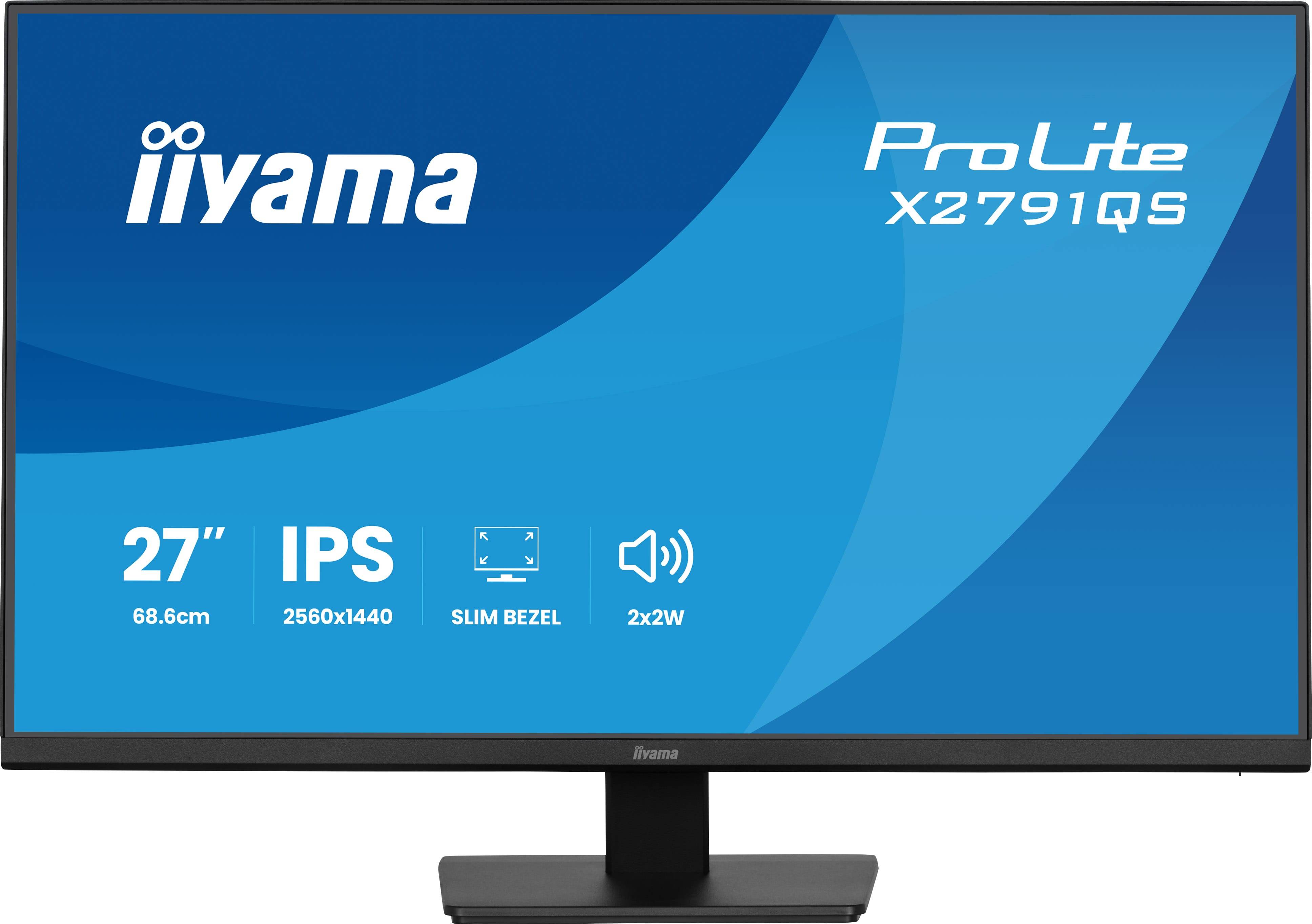 iiyama ProLite X2791QS-B1 computer monitor 68,6 cm (27") 2560 x 1440 Pixels Quad HD LED Zwart