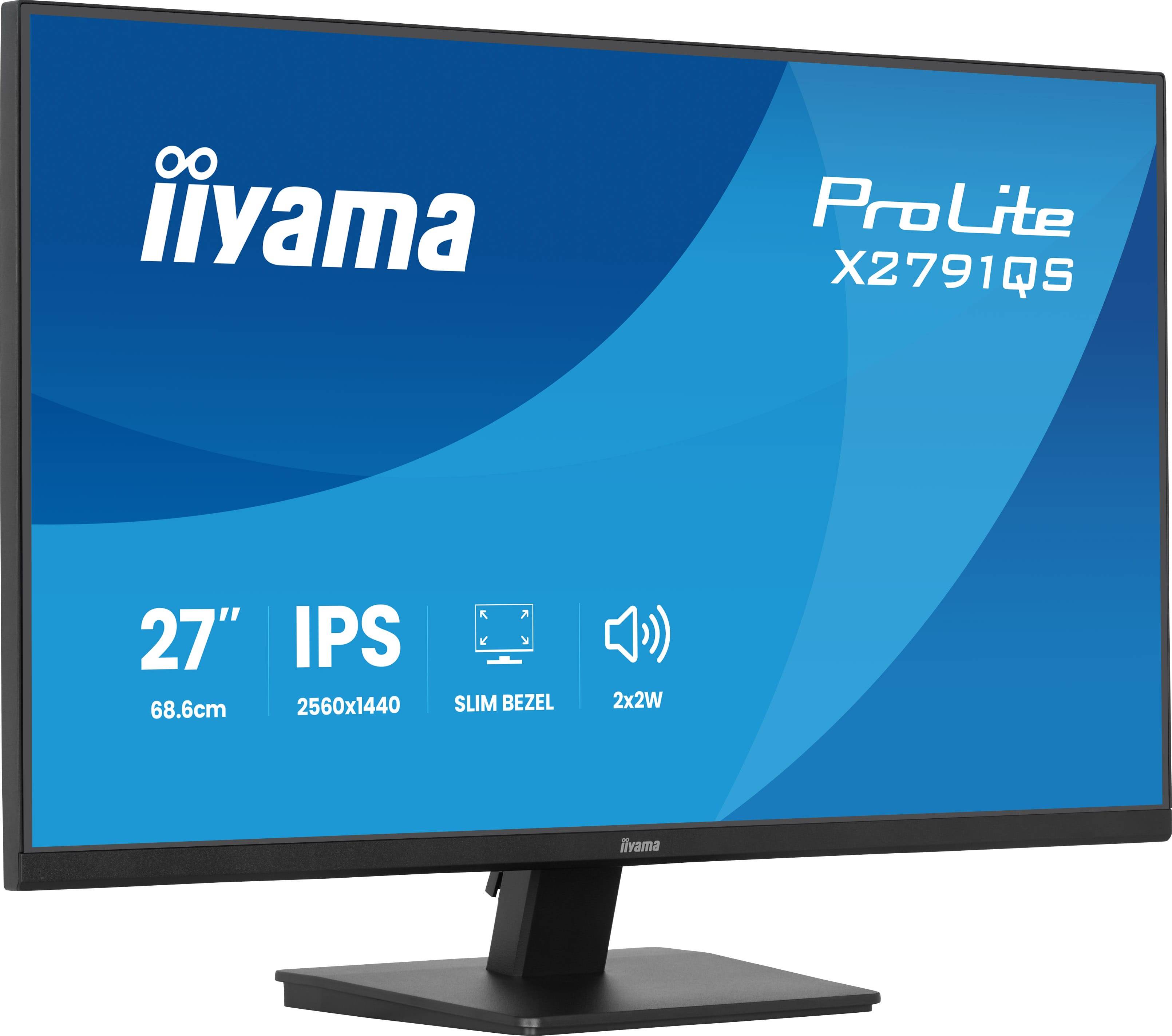 iiyama ProLite X2791QS-B1 computer monitor 68,6 cm (27") 2560 x 1440 Pixels Quad HD LED Zwart