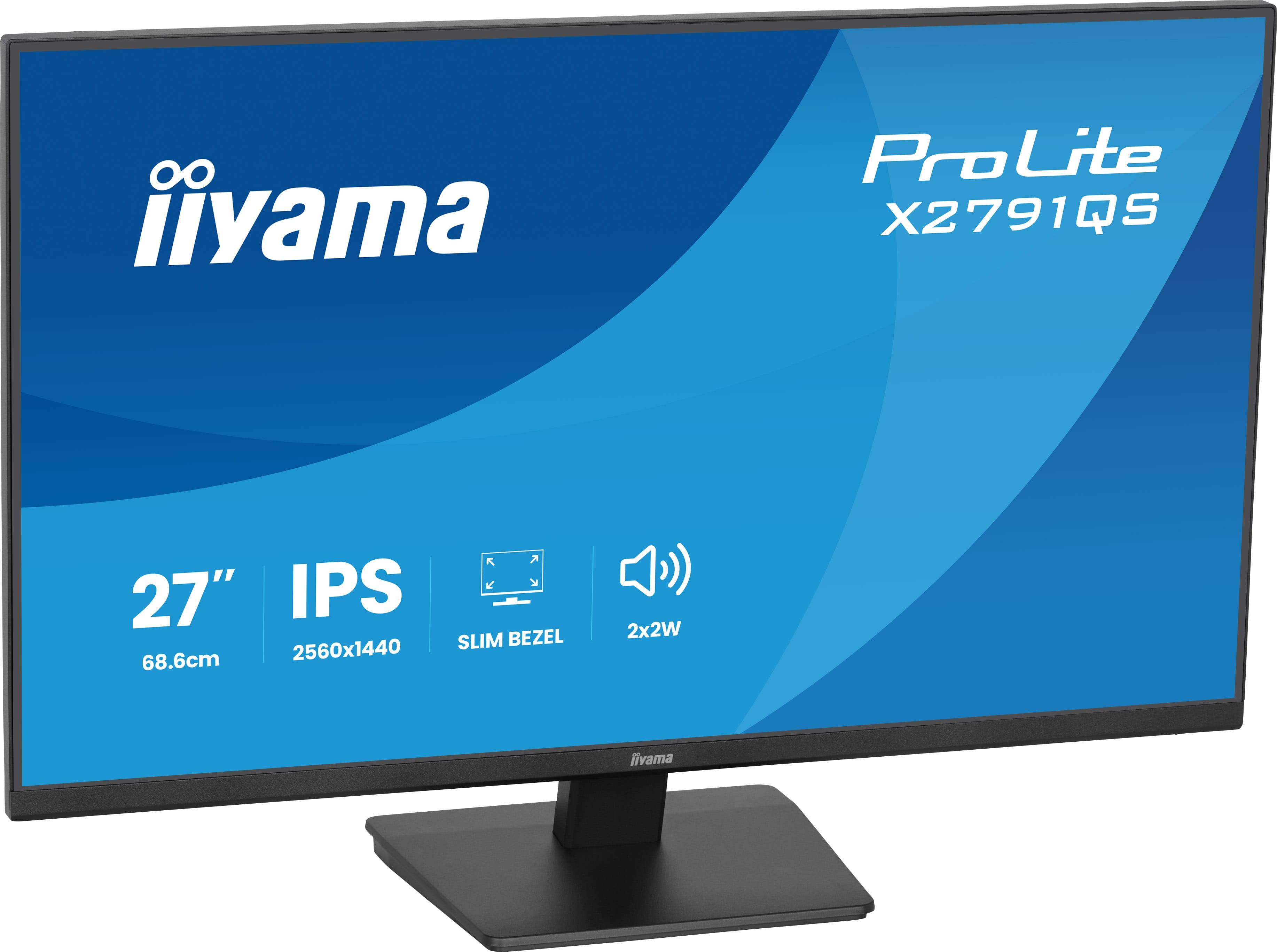 iiyama ProLite X2791QS-B1 computer monitor 68,6 cm (27") 2560 x 1440 Pixels Quad HD LED Zwart