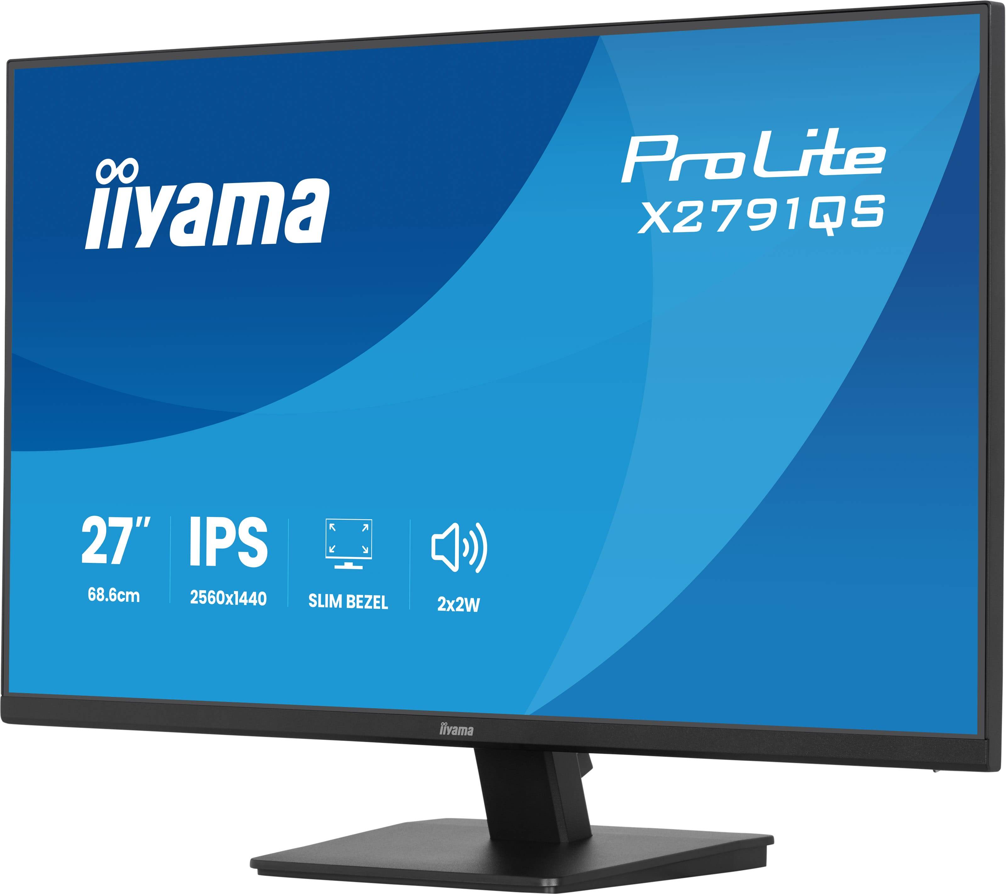 iiyama ProLite X2791QS-B1 computer monitor 68,6 cm (27") 2560 x 1440 Pixels Quad HD LED Zwart