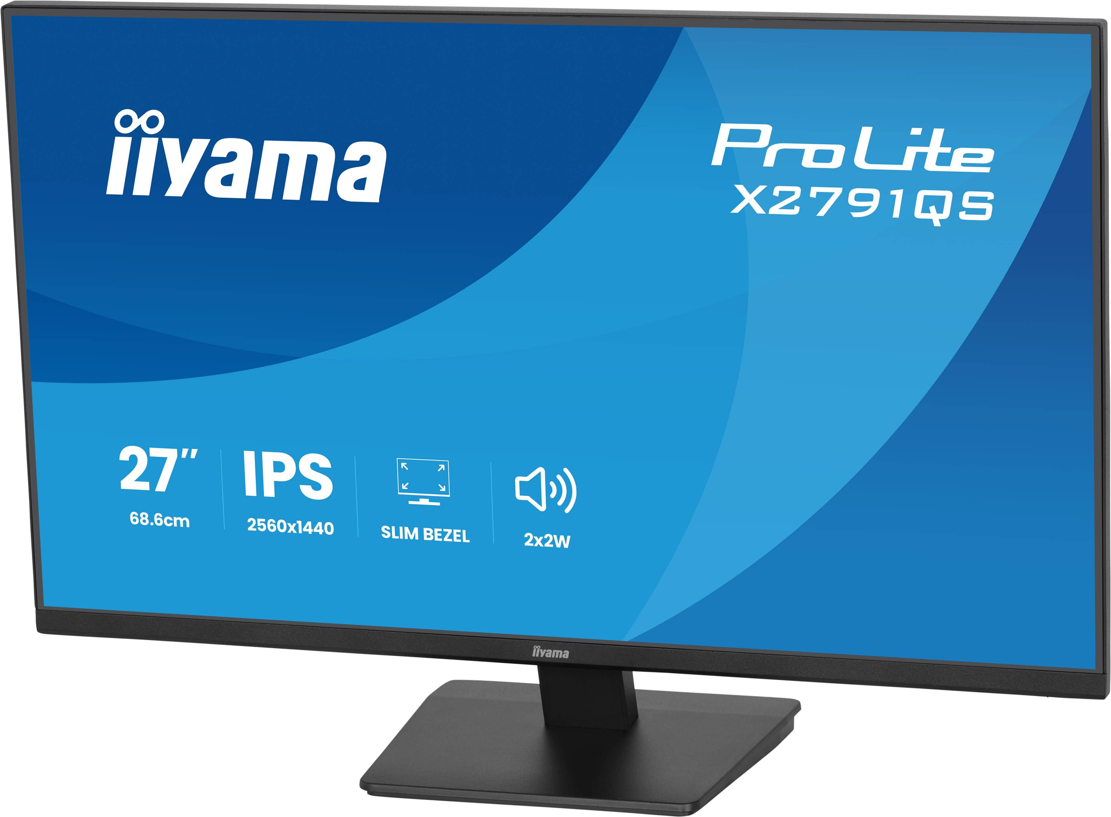 iiyama ProLite X2791QS-B1 computer monitor 68,6 cm (27") 2560 x 1440 Pixels Quad HD LED Zwart