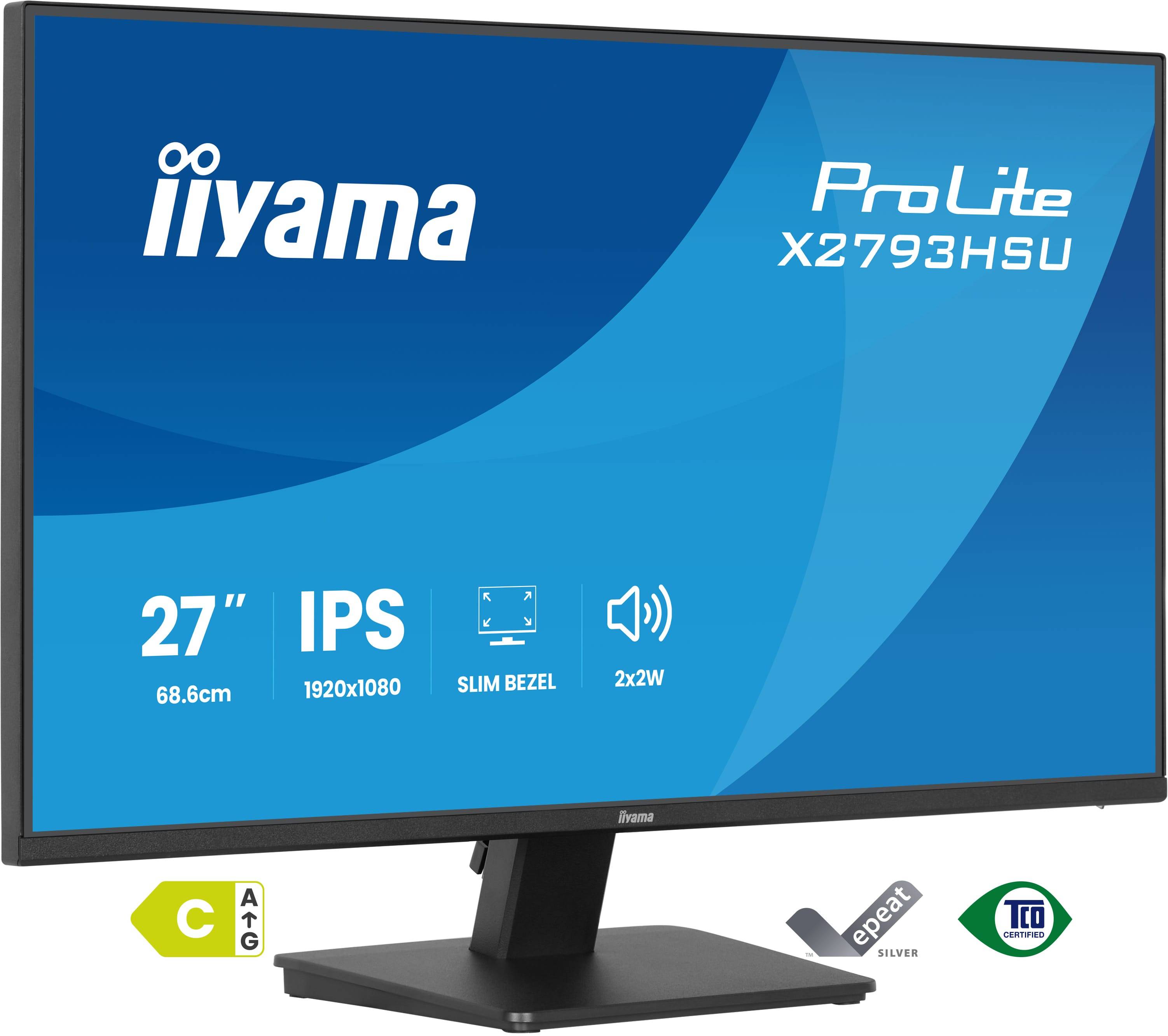 iiyama ProLite X2793HSU-B1 computer monitor 68,6 cm (27") 1920 x 1080 Pixels Full HD LED Zwart