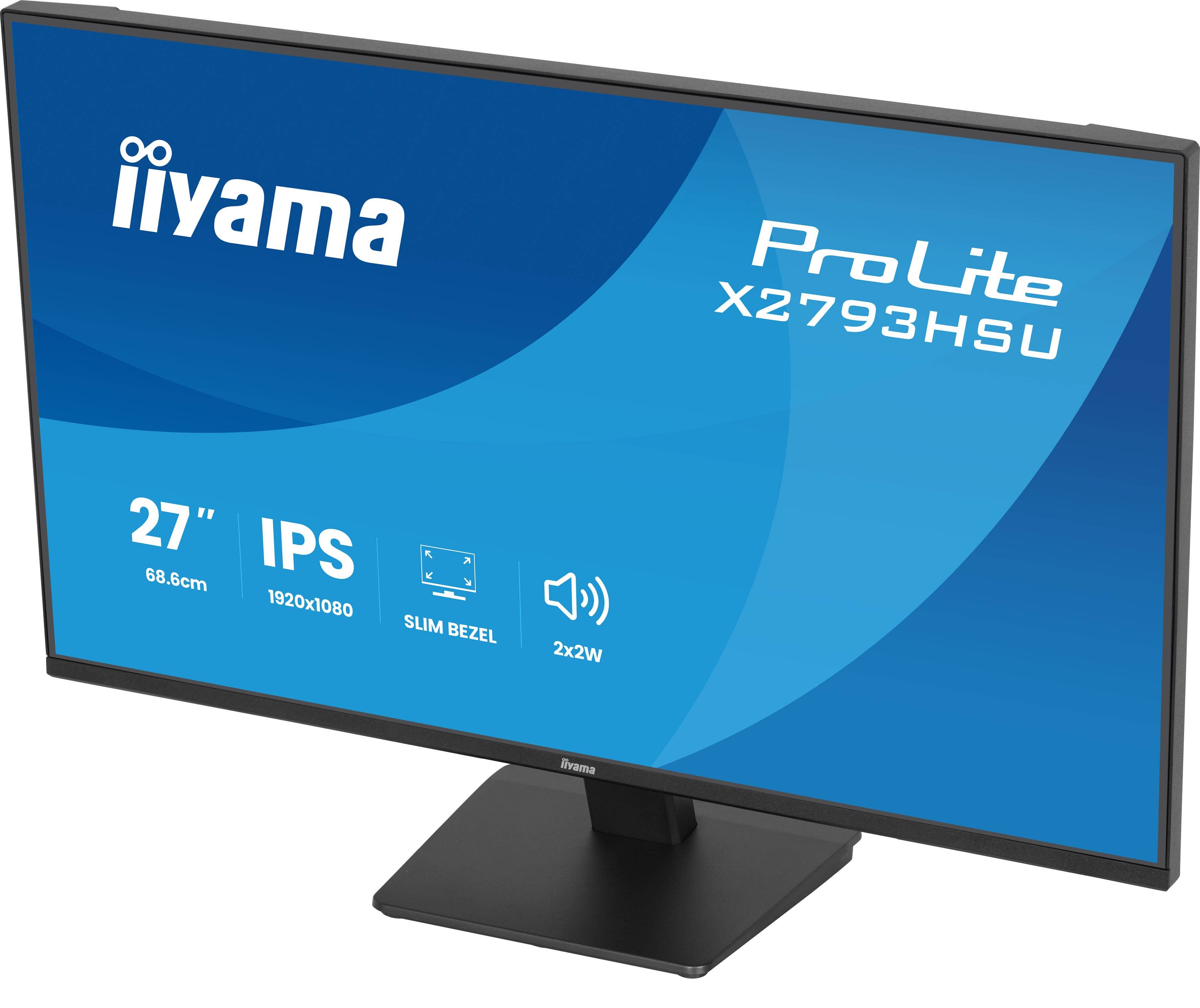 iiyama ProLite X2793HSU-B1 computer monitor 68,6 cm (27") 1920 x 1080 Pixels Full HD LED Zwart