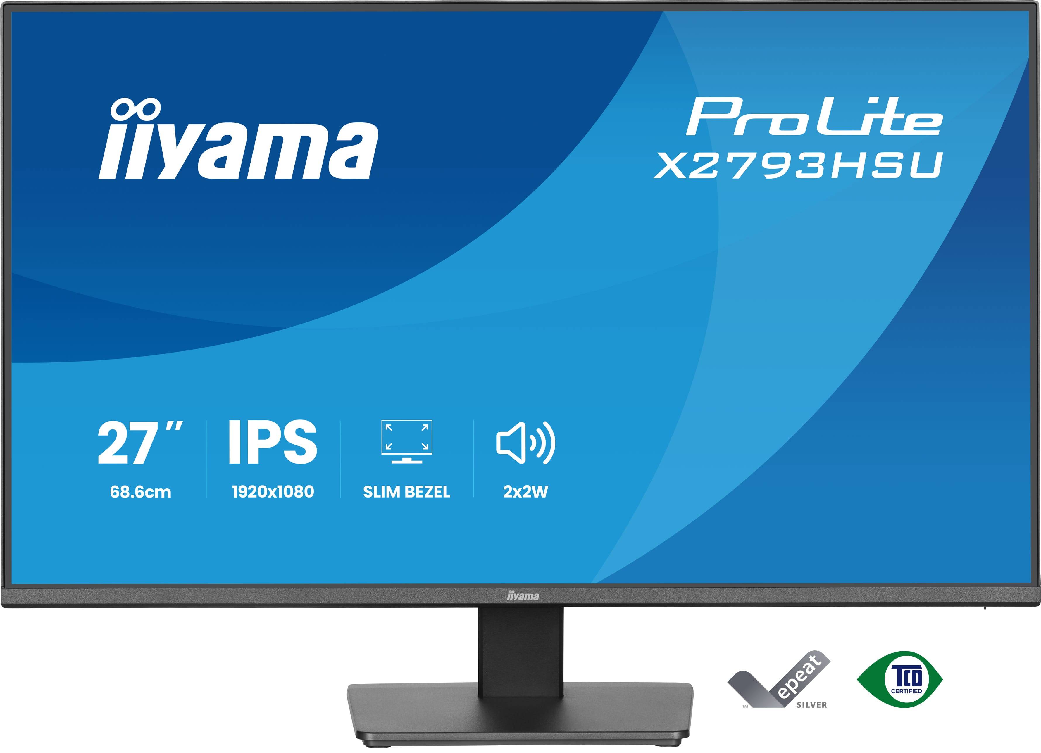iiyama ProLite X2793HSU-B1 computer monitor 68,6 cm (27") 1920 x 1080 Pixels Full HD LED Zwart