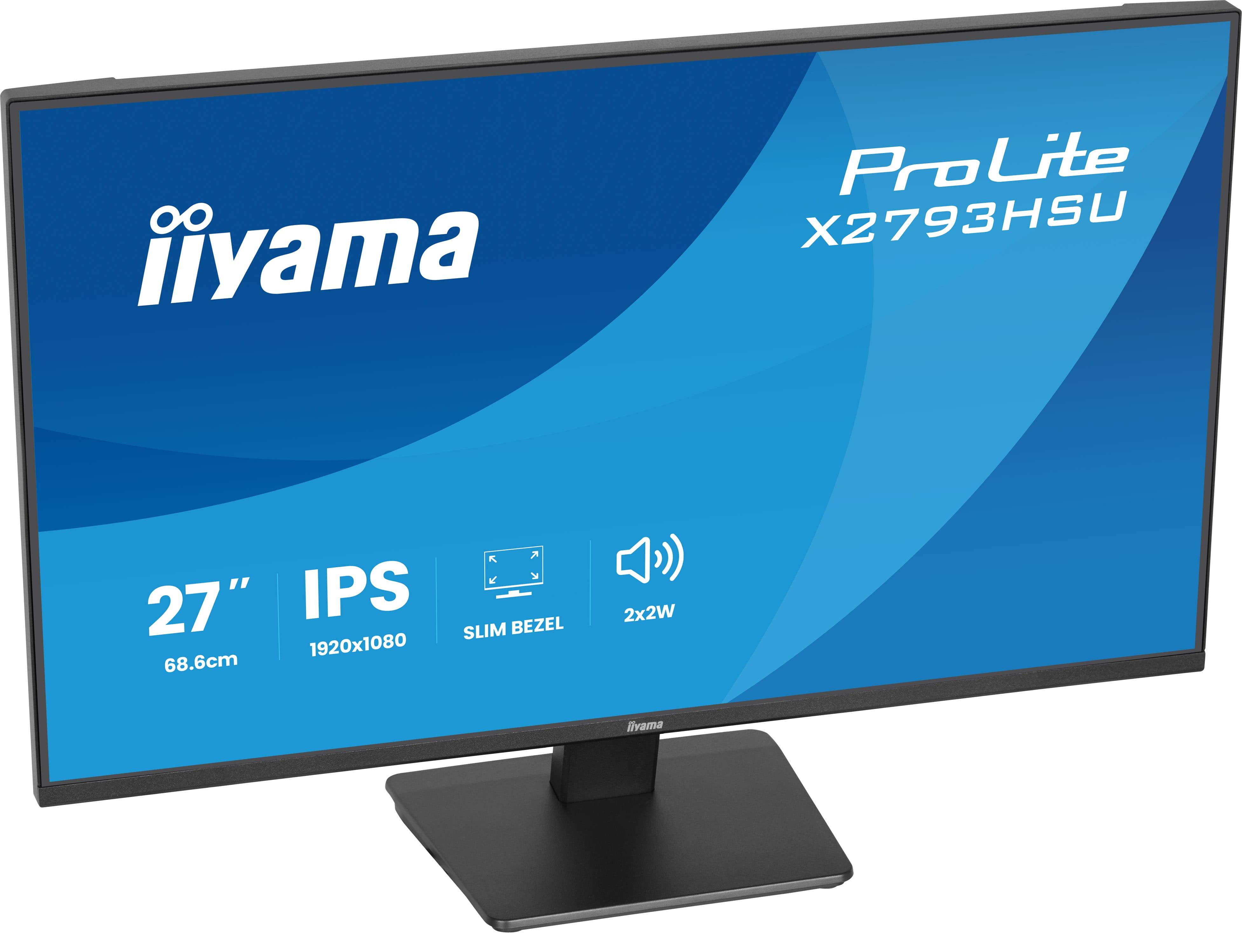 iiyama ProLite X2793HSU-B1 computer monitor 68,6 cm (27") 1920 x 1080 Pixels Full HD LED Zwart
