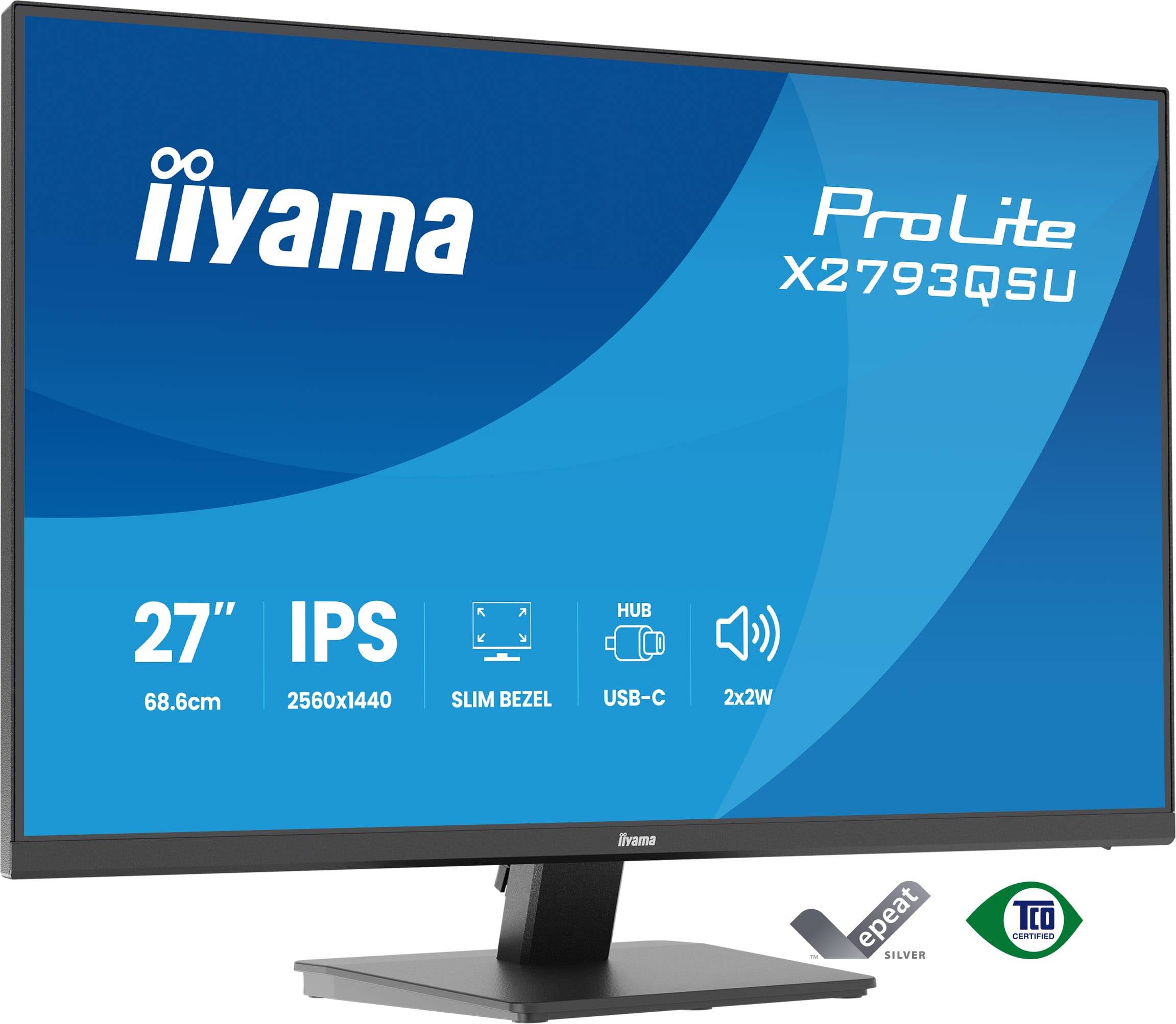 iiyama ProLite X2793QSU-B1 computer monitor 68,6 cm (27") 2560 x 1440 Pixels Quad HD LED Zwart