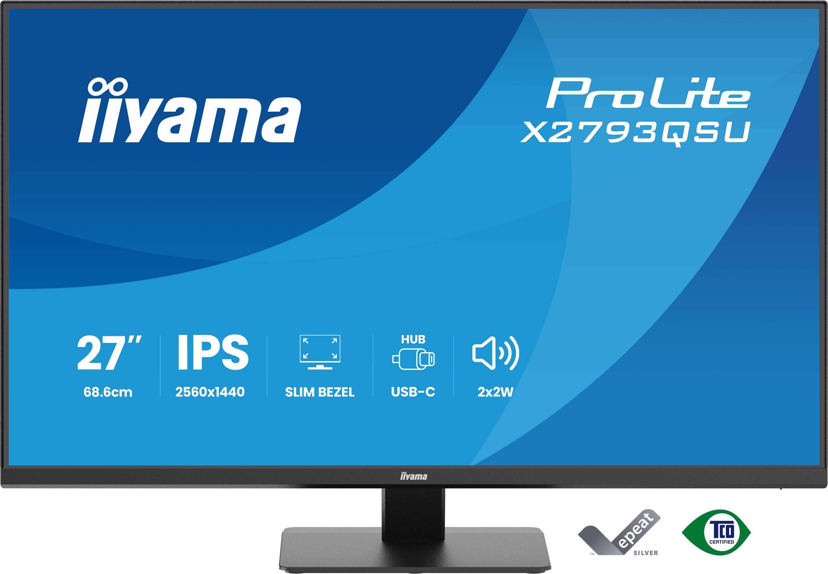 iiyama ProLite X2793QSU-B1 computer monitor 68,6 cm (27") 2560 x 1440 Pixels Quad HD LED Zwart