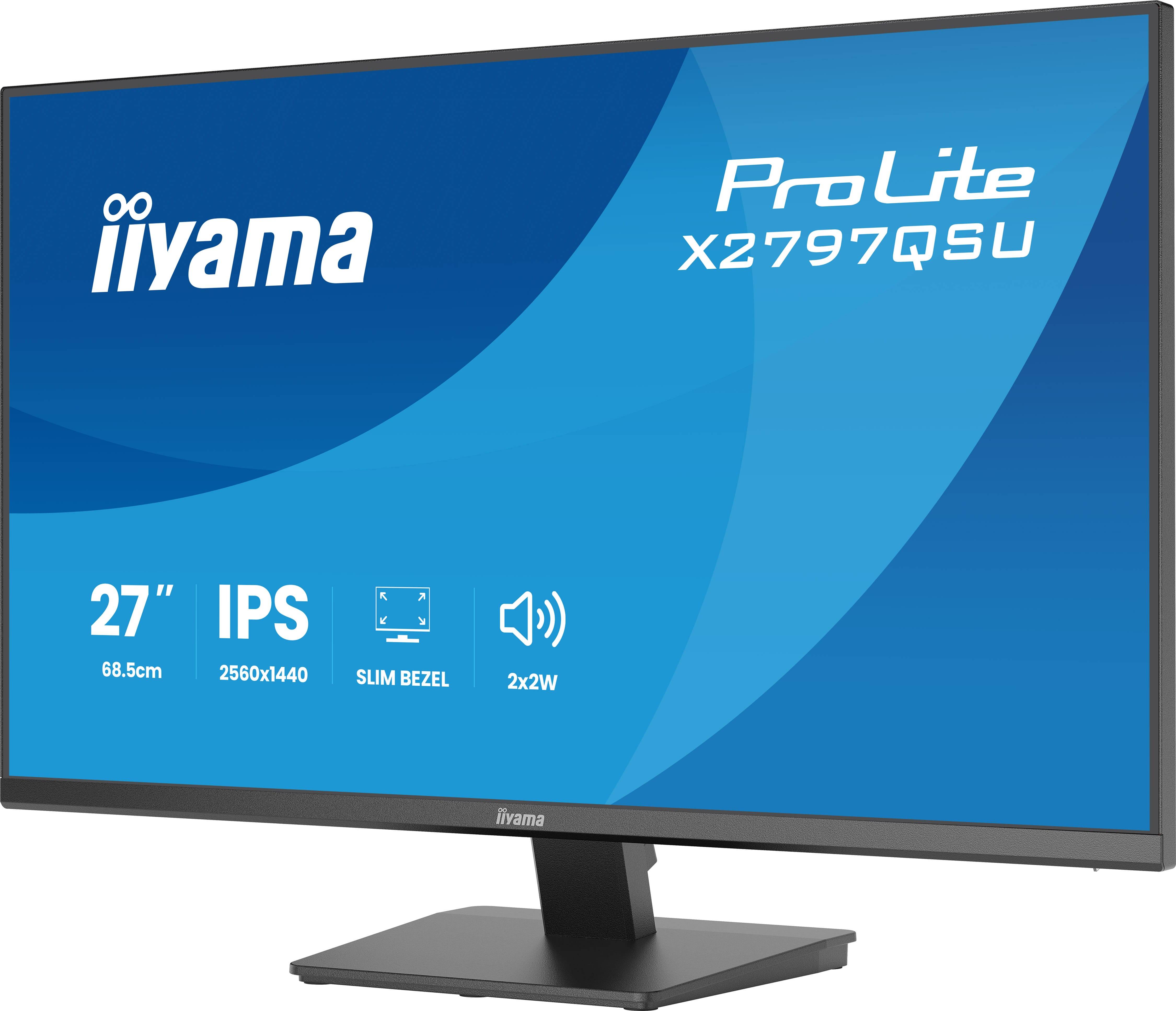 iiyama ProLite X2797QSU-B1 computer monitor 68,6 cm (27") 2560 x 1440 Pixels Quad HD LED Zwart