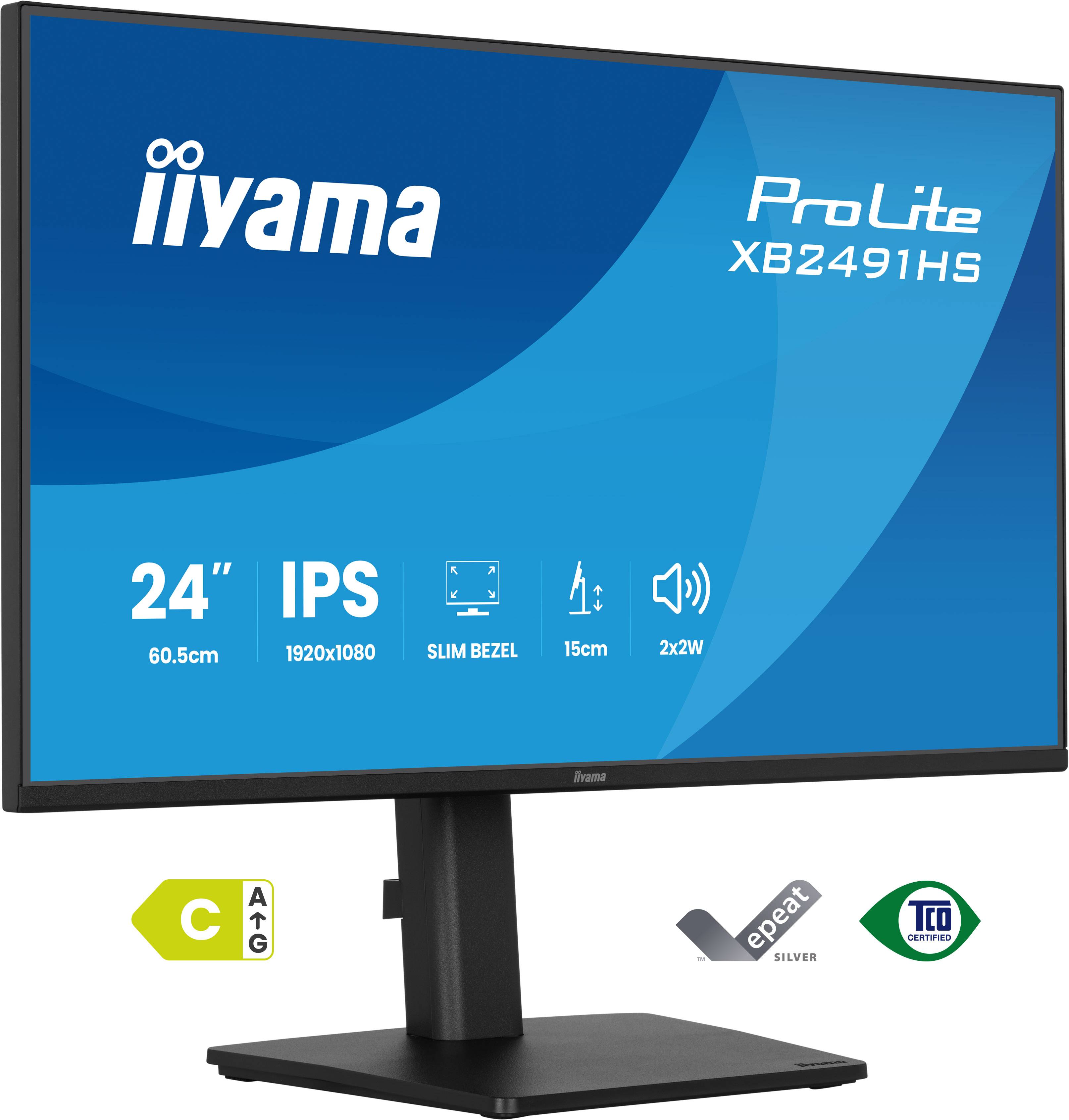 iiyama ProLite XB2491HS-B1 computer monitor 60,5 cm (23.8") 1920 x 1080 Pixels Full HD LCD Zwart