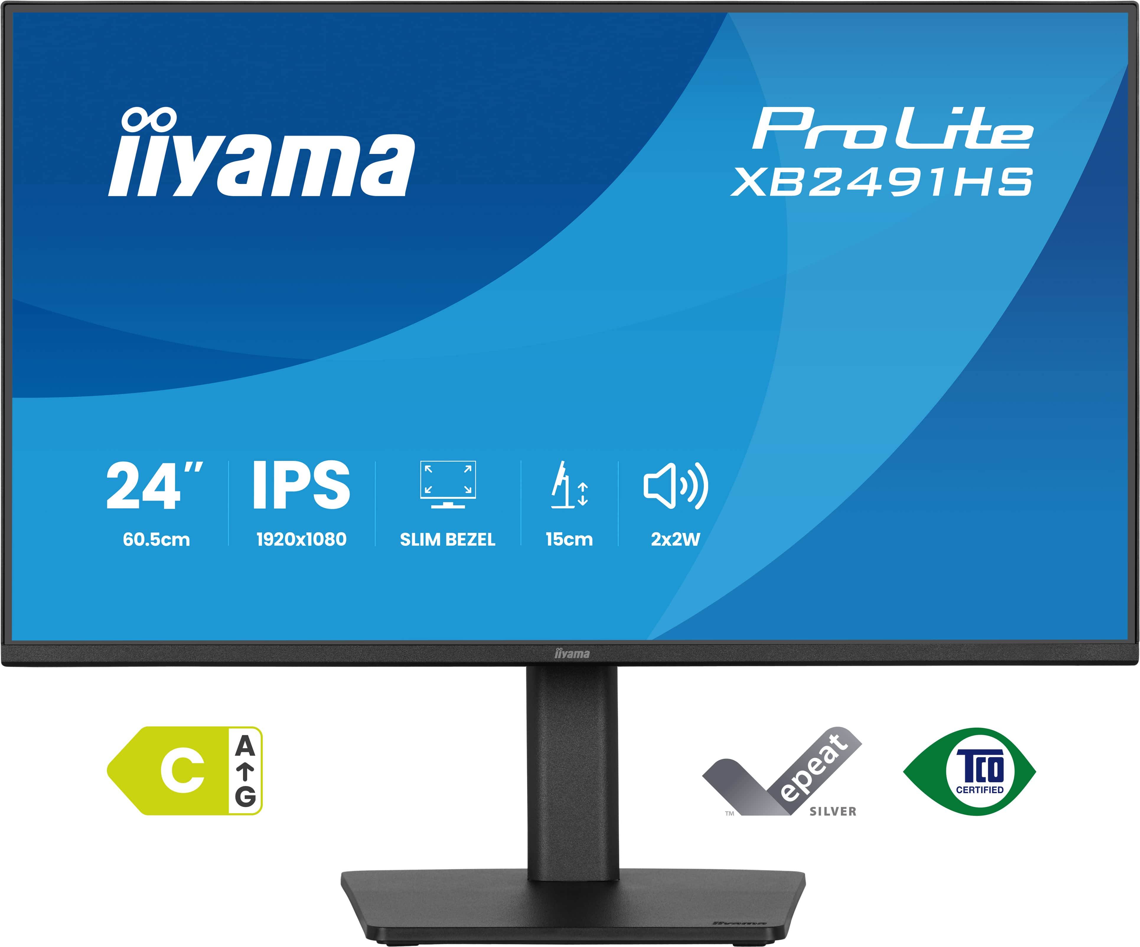 iiyama ProLite XB2491HS-B1 computer monitor 60,5 cm (23.8") 1920 x 1080 Pixels Full HD LCD Zwart