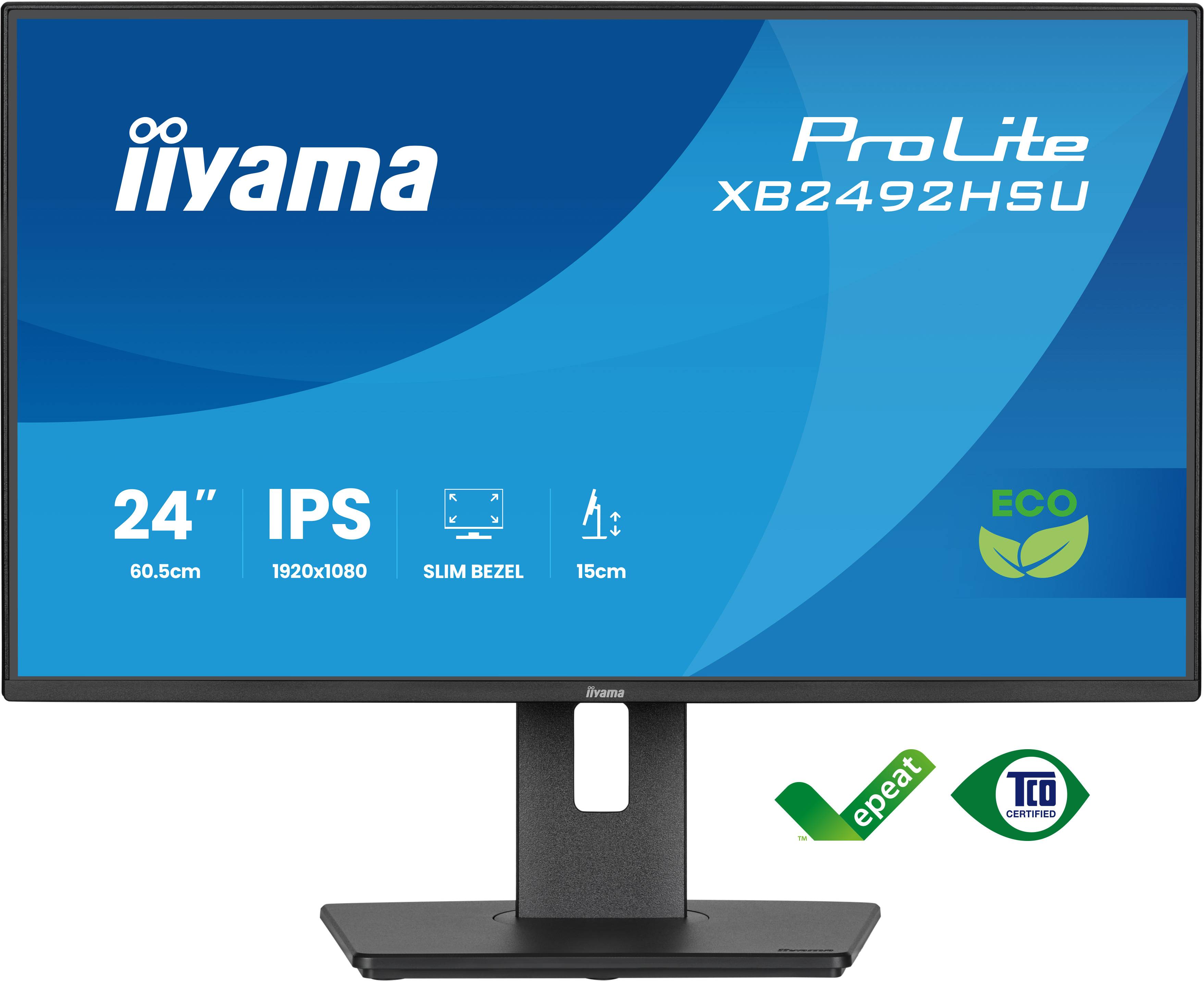 iiyama ProLite XB2492HSU-B1 computer monitor 61 cm (24") 1920 x 1080 Pixels Full HD LED Zwart