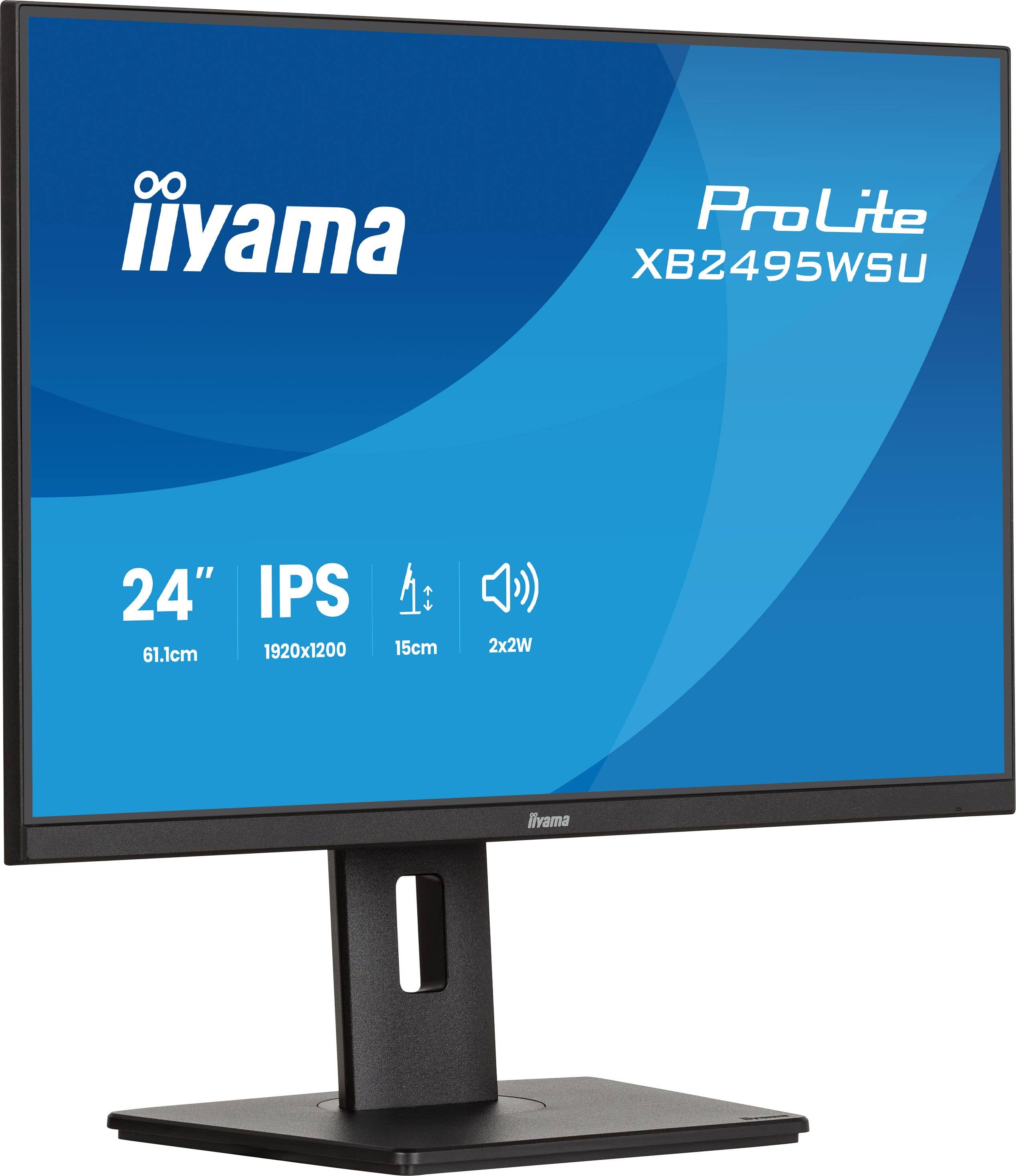 iiyama ProLite XB2495WSU-B1 computer monitor 61,2 cm (24.1") 1920 x 1200 Pixels Full HD LCD Zwart