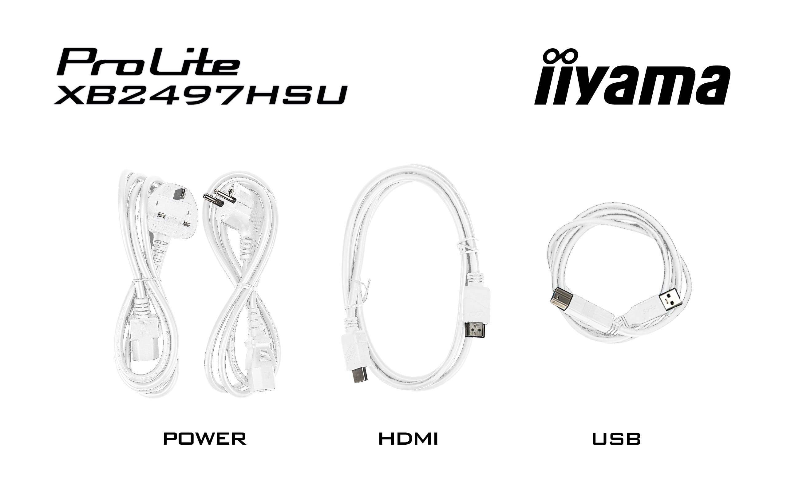 iiyama ProLite XB2497HSU-W1 computer monitor 60,5 cm (23.8") 1920 x 1080 Pixels Full HD LED Wit