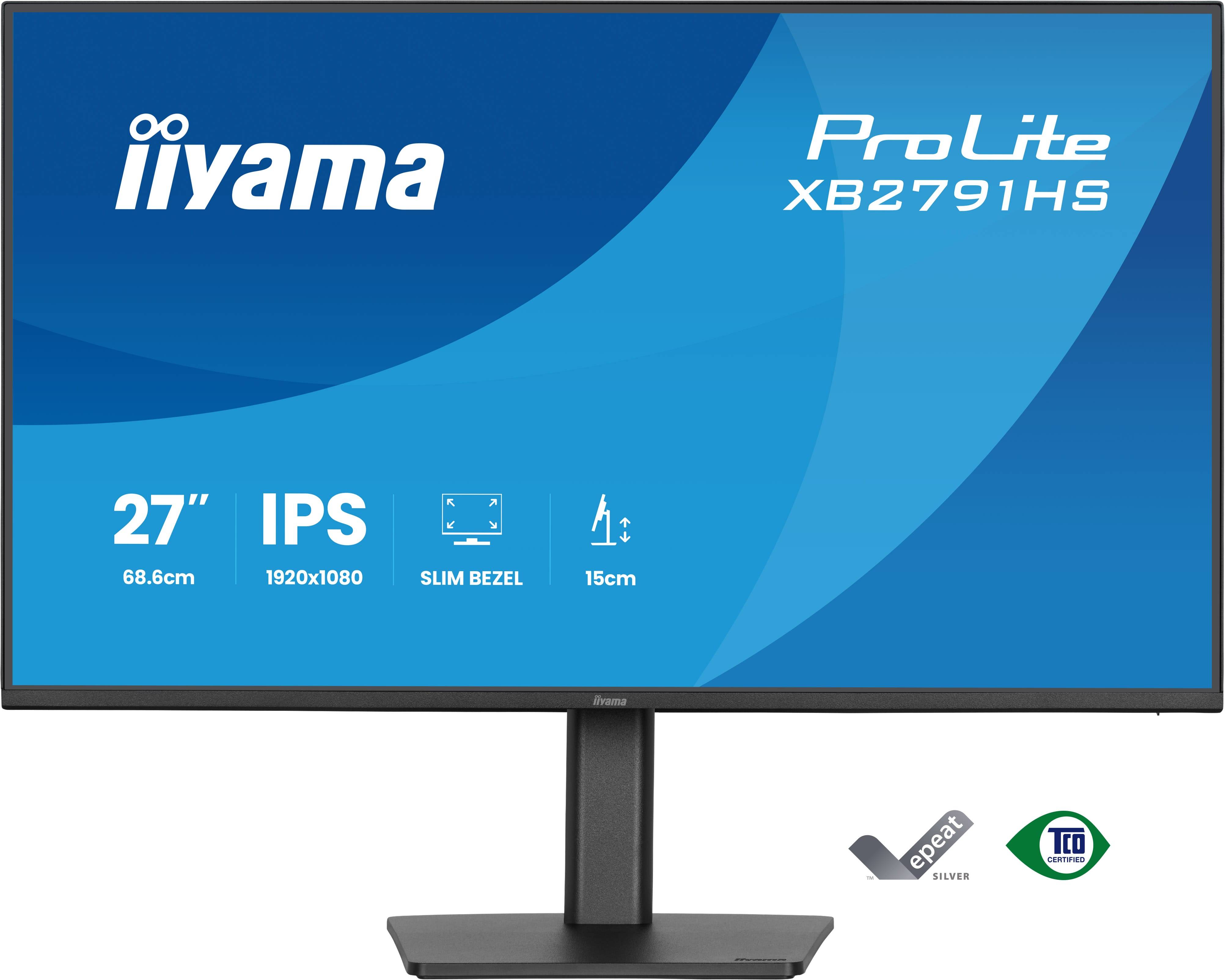 iiyama ProLite XB2791HS-B1 computer monitor 68,6 cm (27") 1920 x 1080 Pixels Full HD LED Zwart