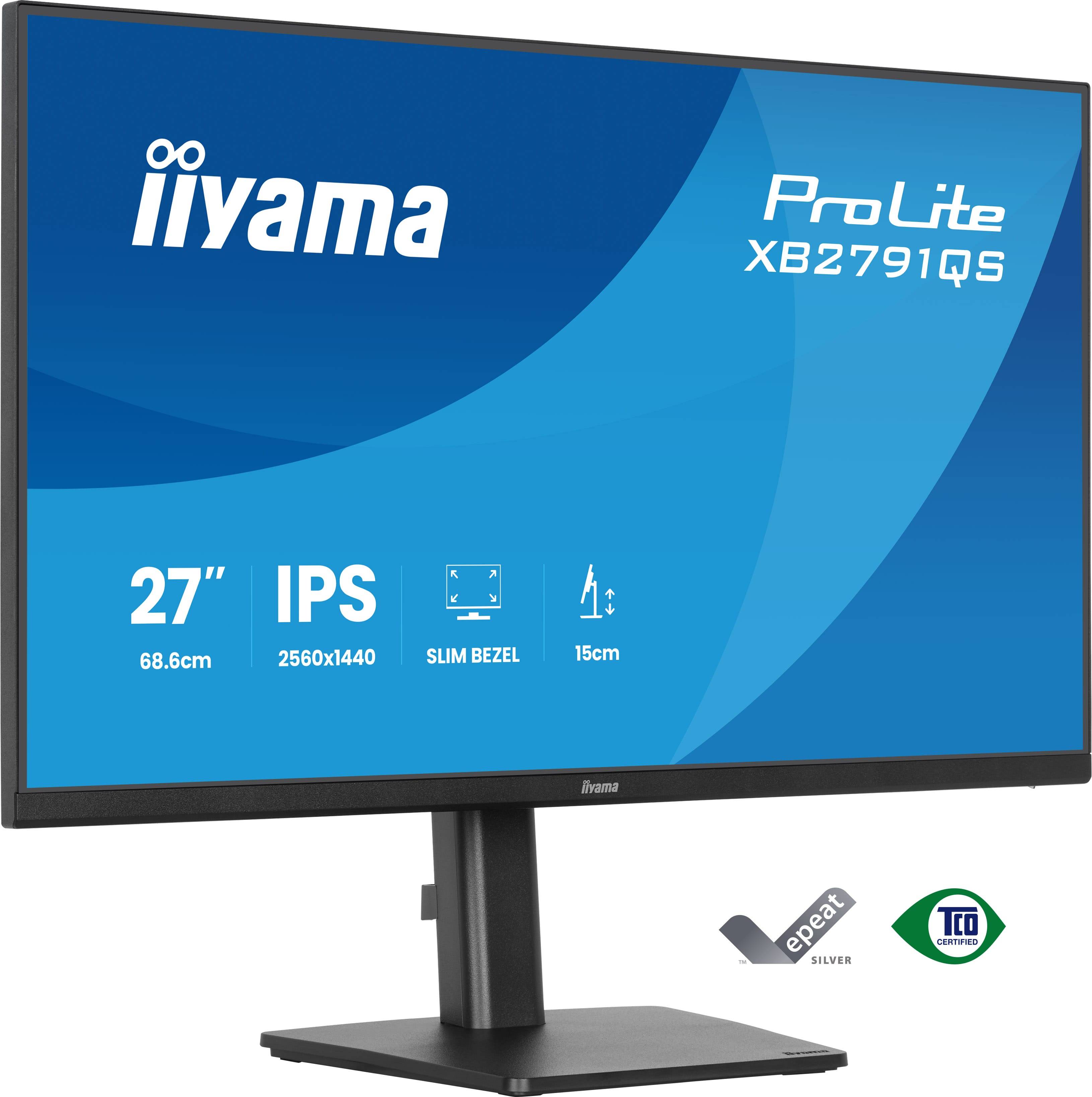 iiyama ProLite XB2791QS-B1 computer monitor 68,6 cm (27") 2560 x 1440 Pixels Quad HD LED Zwart