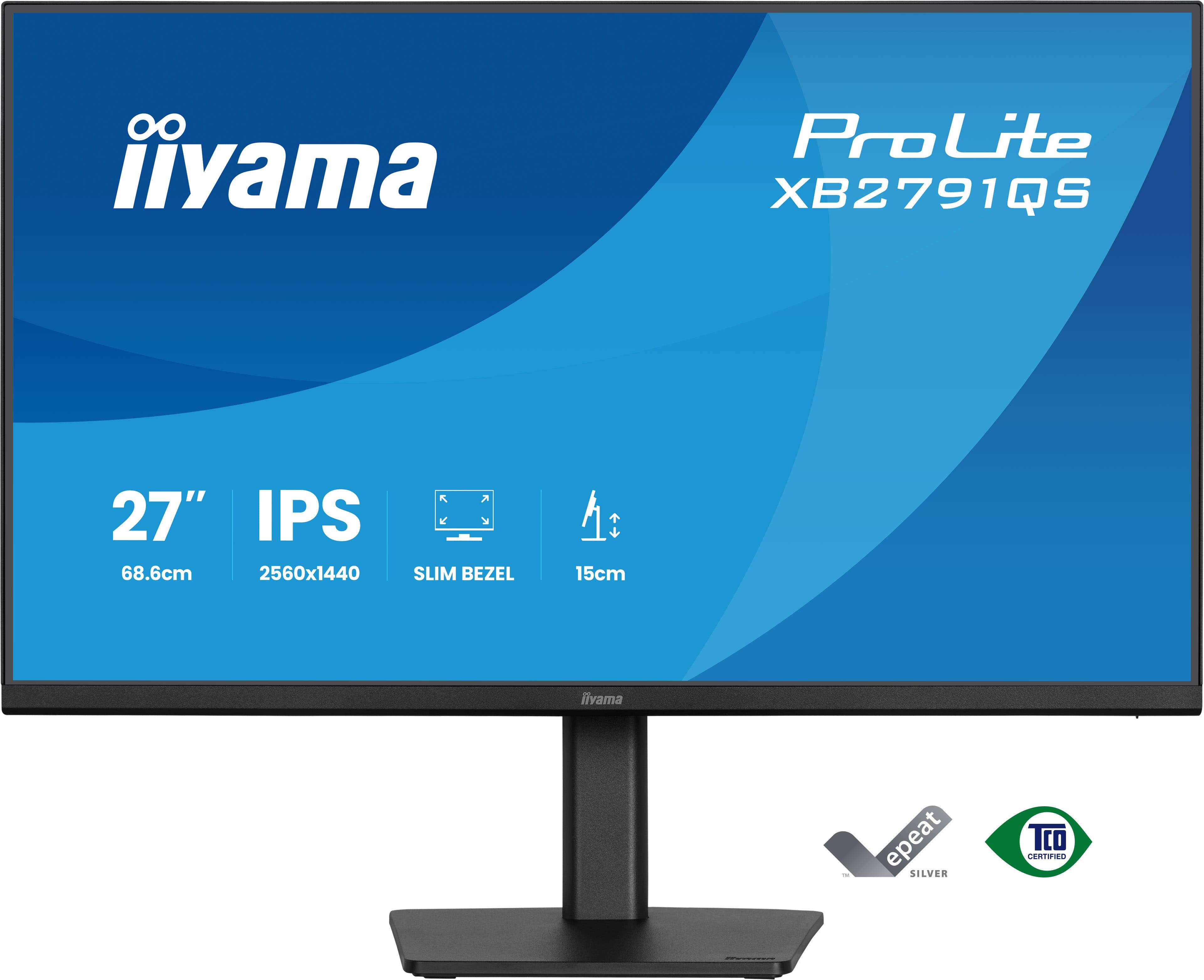 iiyama ProLite XB2791QS-B1 computer monitor 68,6 cm (27") 2560 x 1440 Pixels Quad HD LED Zwart