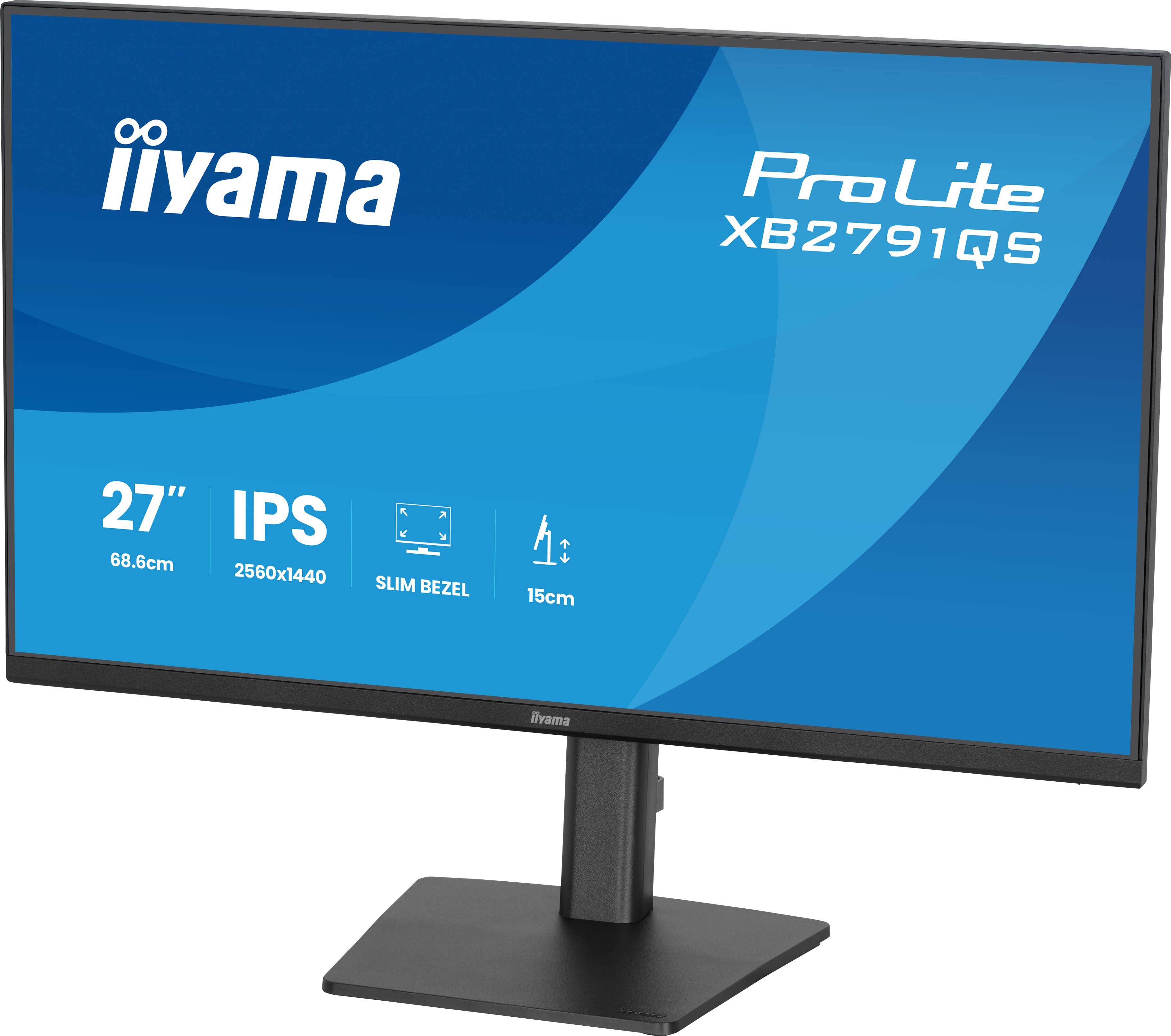 iiyama ProLite XB2791QS-B1 computer monitor 68,6 cm (27") 2560 x 1440 Pixels Quad HD LED Zwart